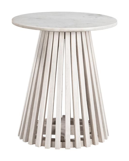 Mazara Side Table White & Whitewashed - Disselt Designs