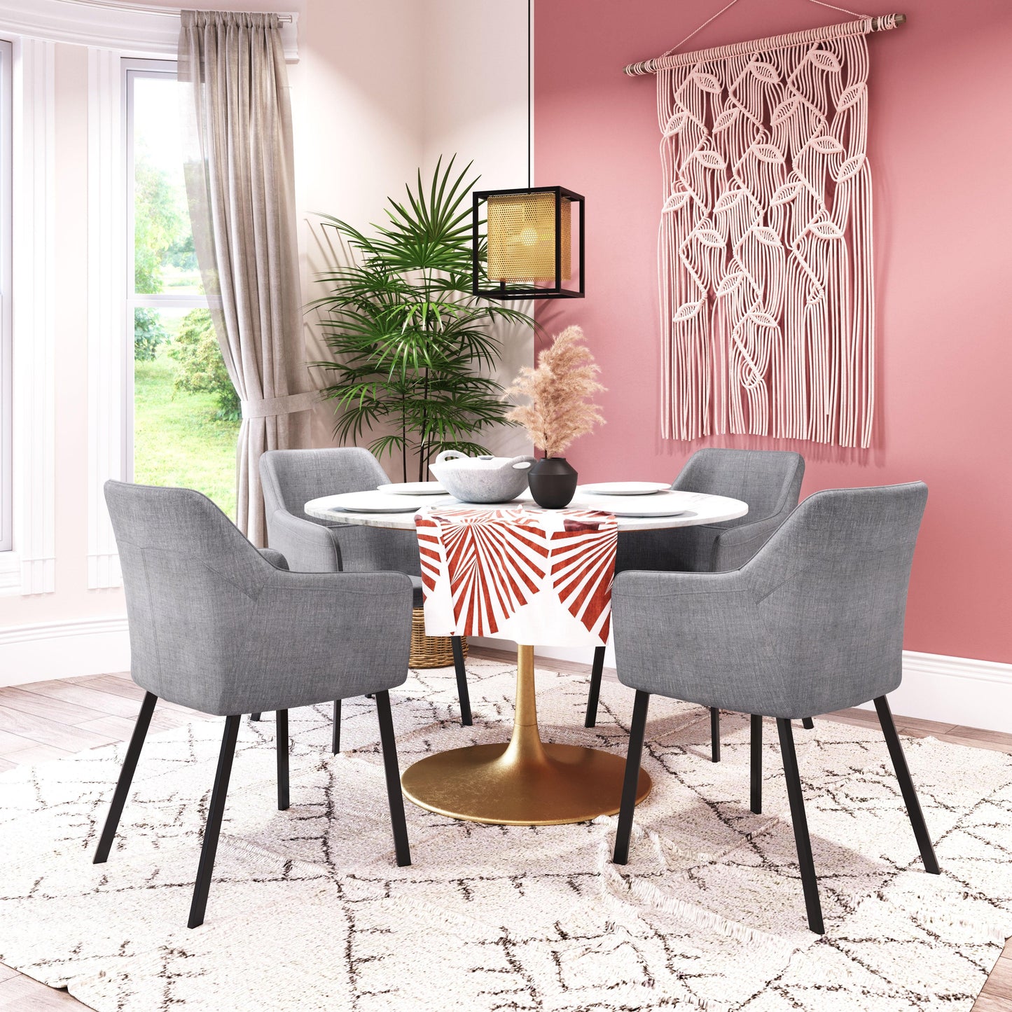 Adage Dining Chair (Set of 2) Gray - Disselt Designs