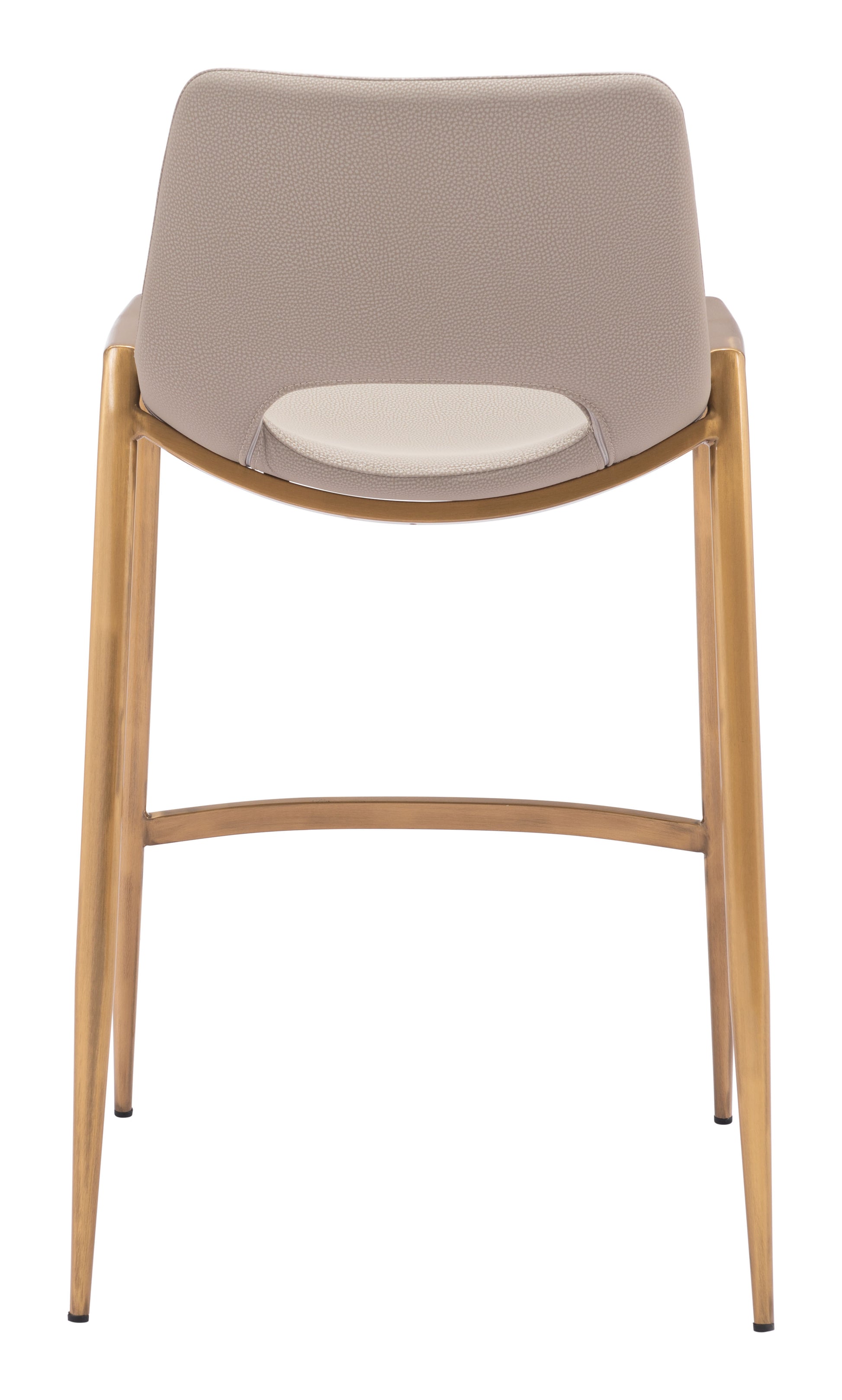 Desi Counter Stool (Set of 2) Beige & Gold - Disselt Designs