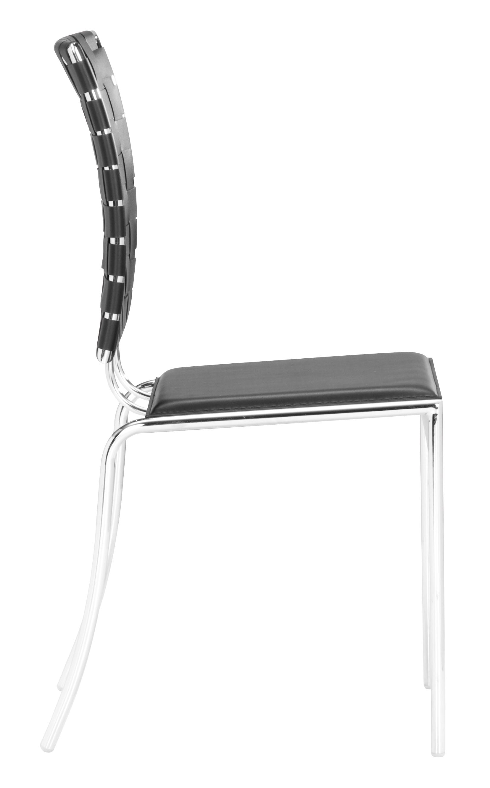 Criss Cross Dining Chair (Set of 4) Black - Disselt Designs