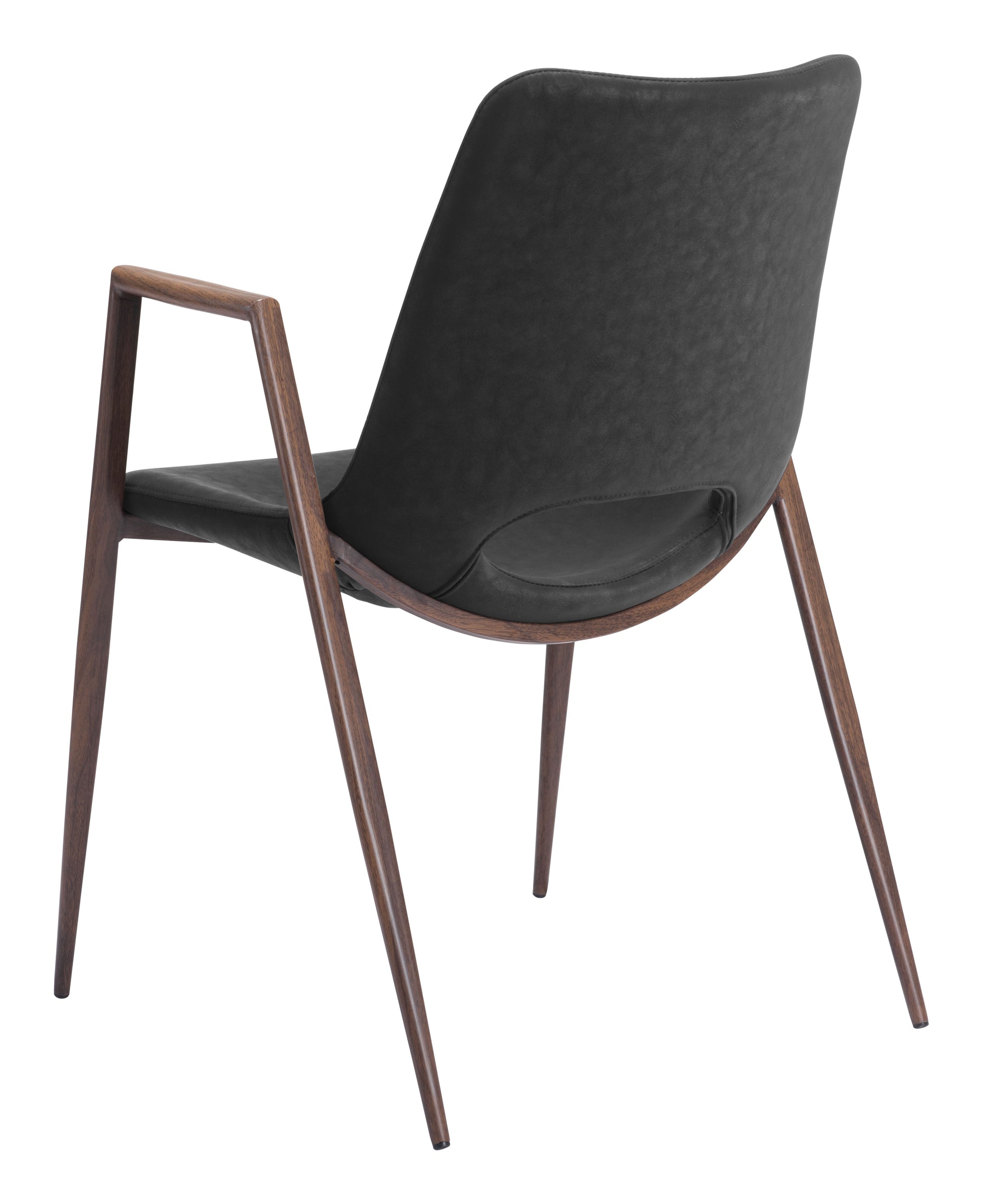Desi Dining Chair (Set of 2) Black & Walnut - Disselt Designs