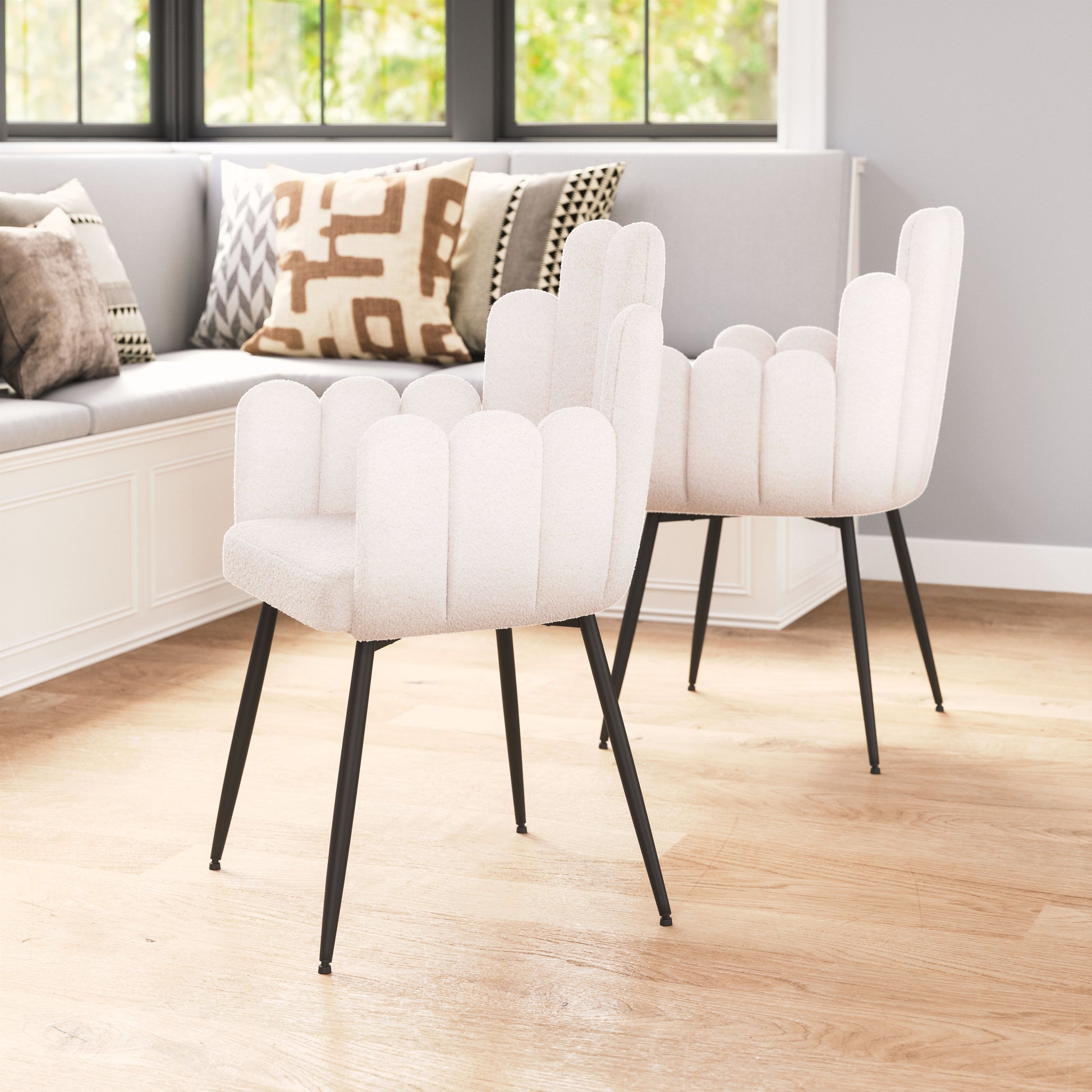 Noosa Dining Chair (Set of 2) Ivory - Disselt Designs