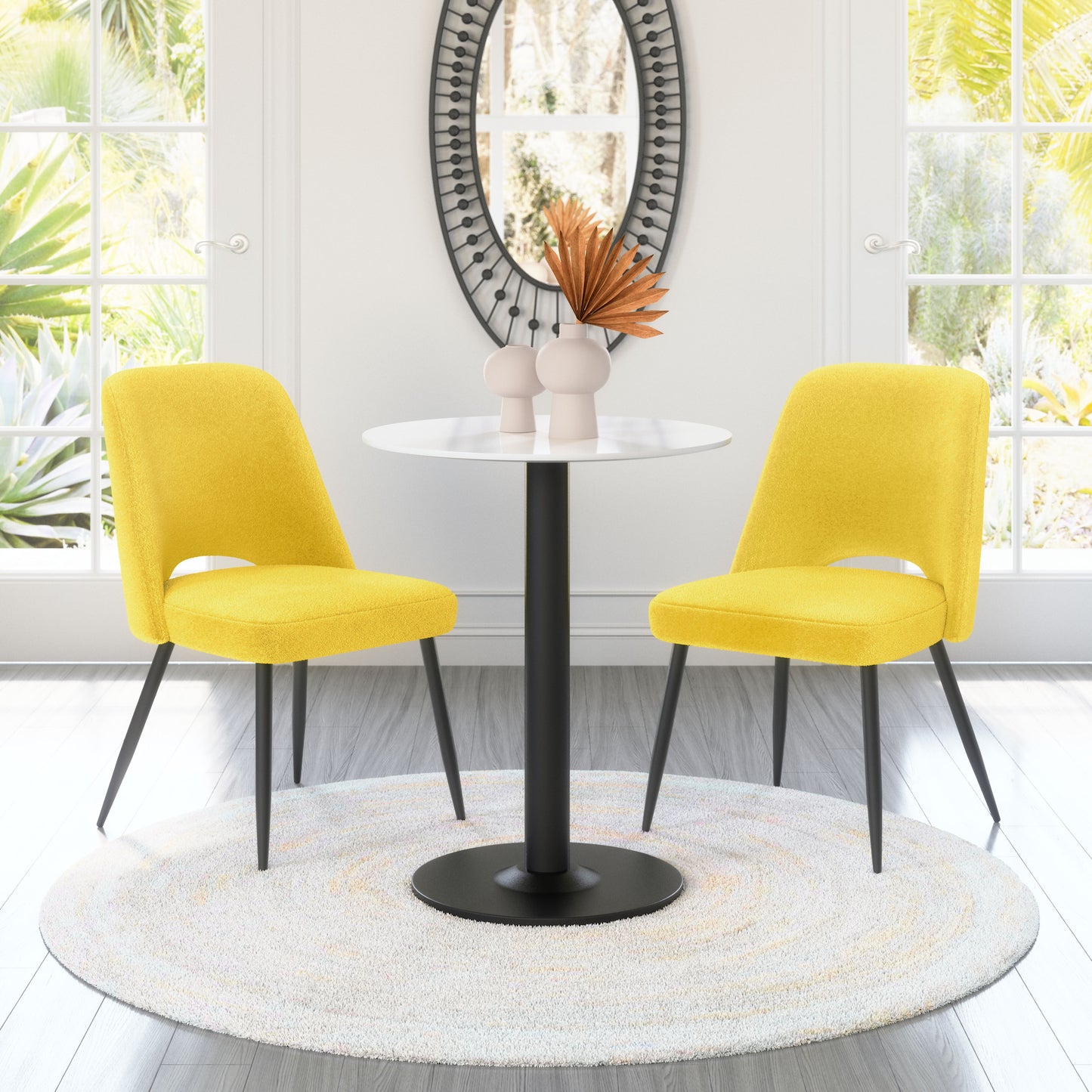 Teddy Dining Chair (Set of 2) Yellow - Disselt Designs