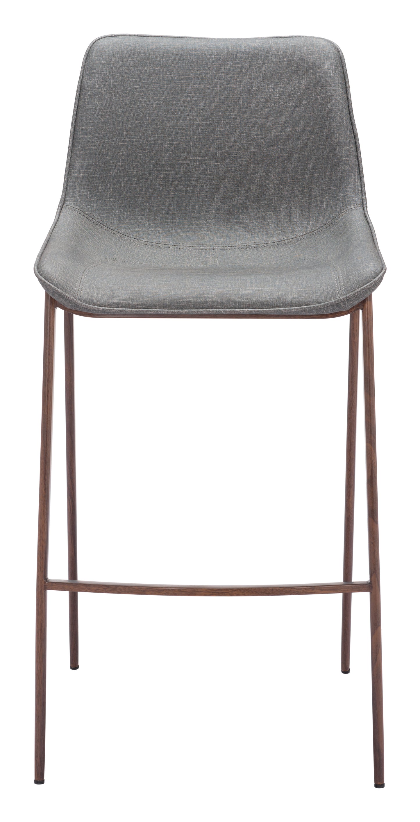 Magnus Barstool (Set of 2) Slate Gray & Walnut - Disselt Designs