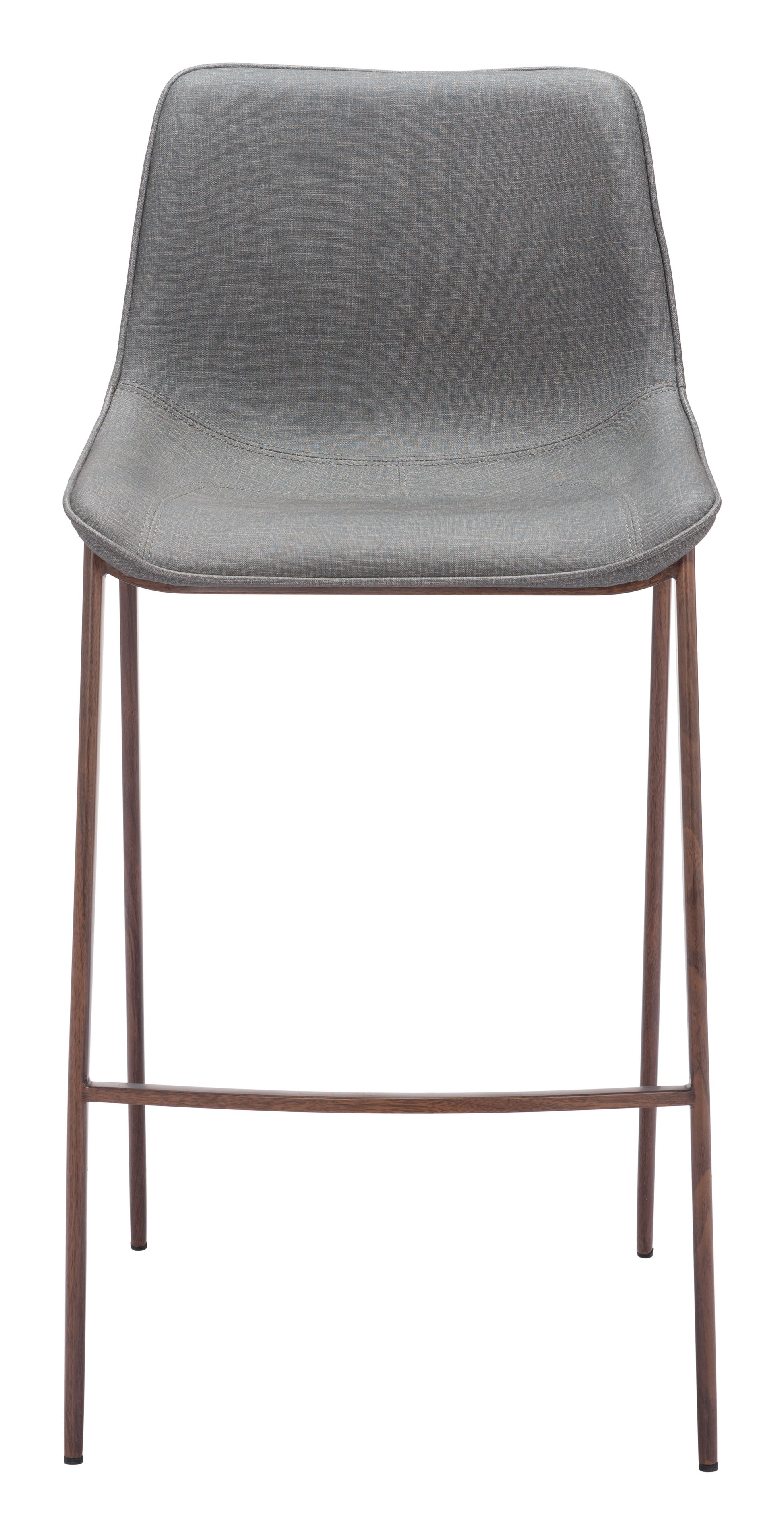 Magnus Barstool (Set of 2) Slate Gray & Walnut - Disselt Designs