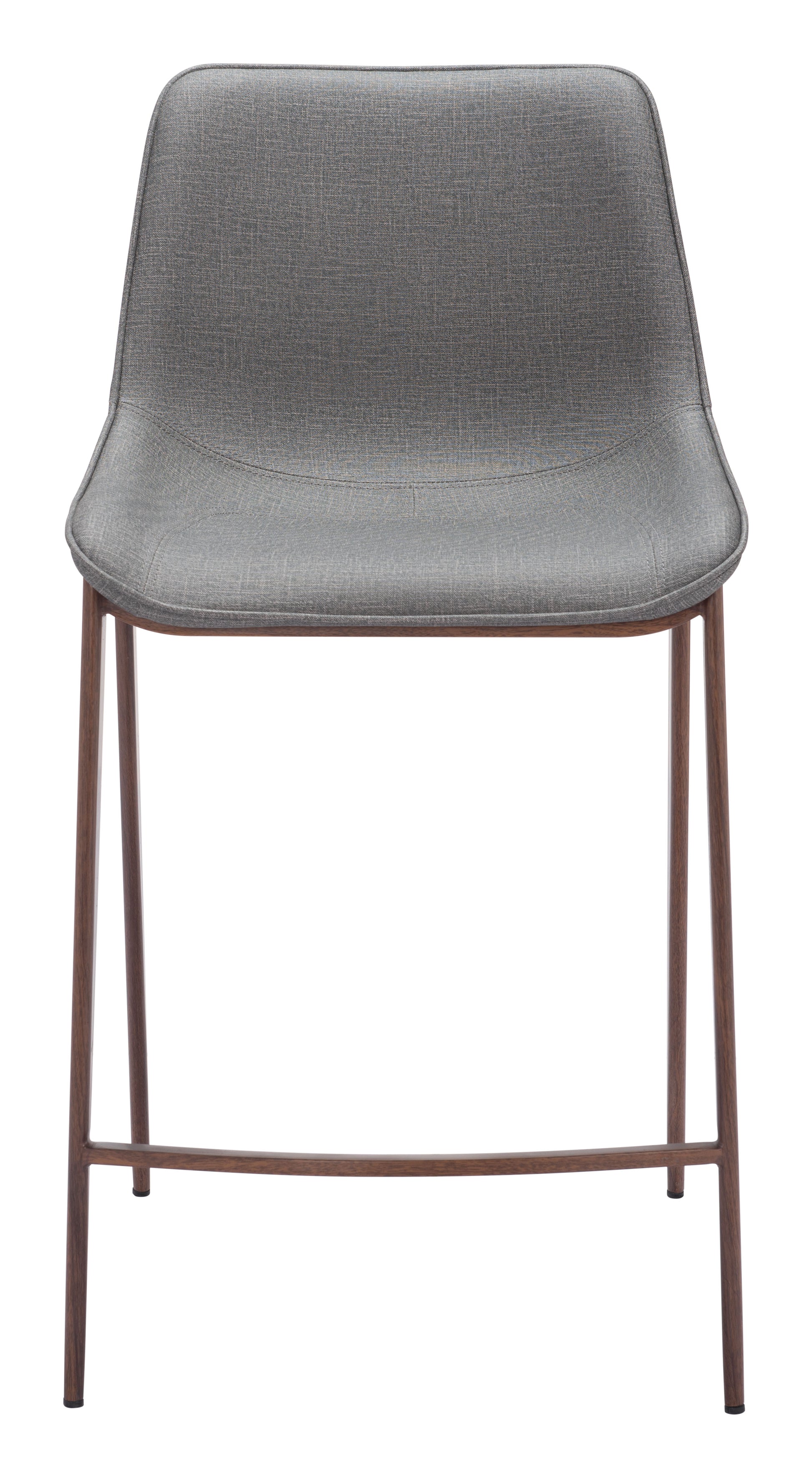 Magnus Counter Stool (Set of 2) Slate Gray & Walnut - Disselt Designs