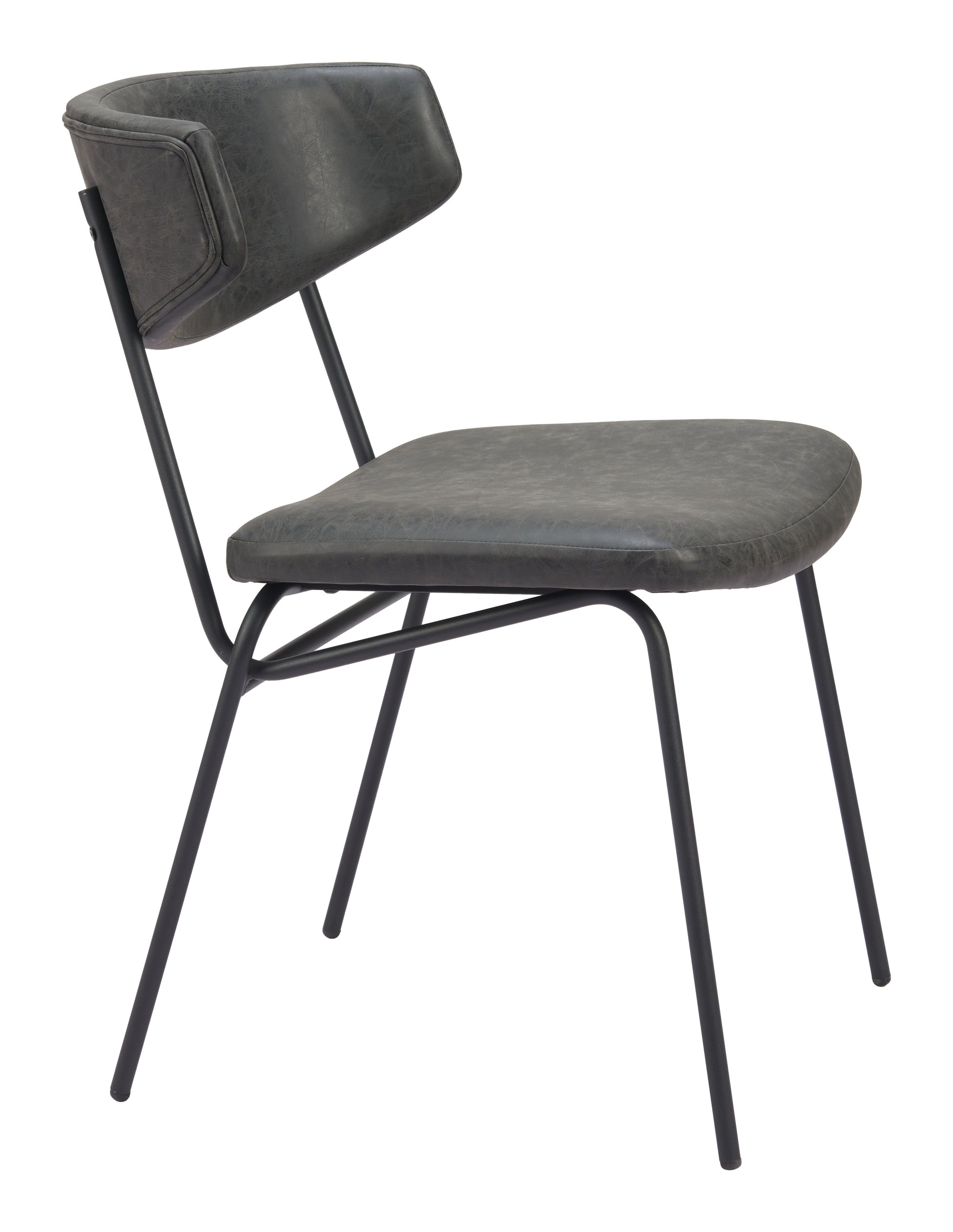 Charon Dining Chair (Set of 2) Vintage Black - Disselt Designs