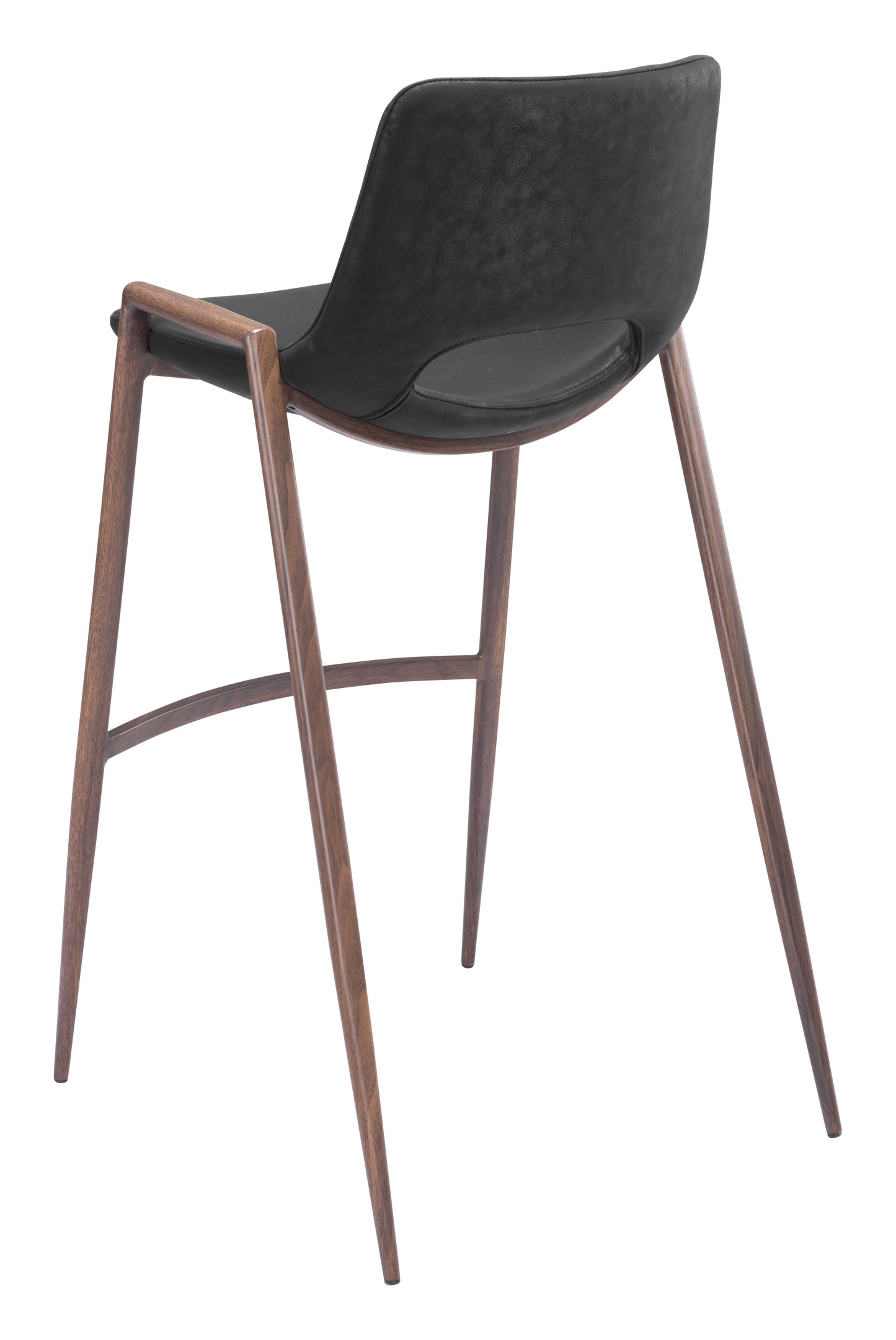 Desi Barstool (Set of 2) Black & Walnut - Disselt Designs