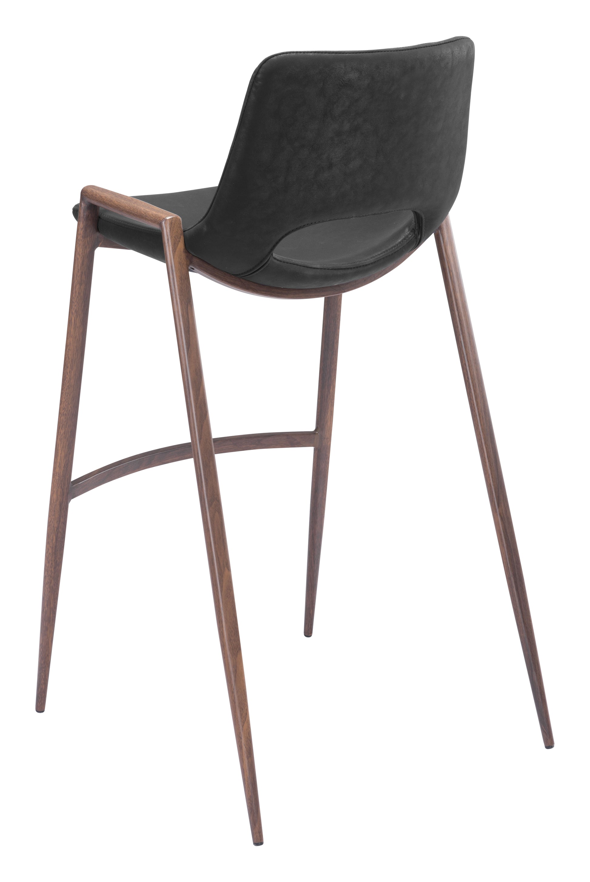 Desi Barstool (Set of 2) Black & Walnut - Disselt Designs