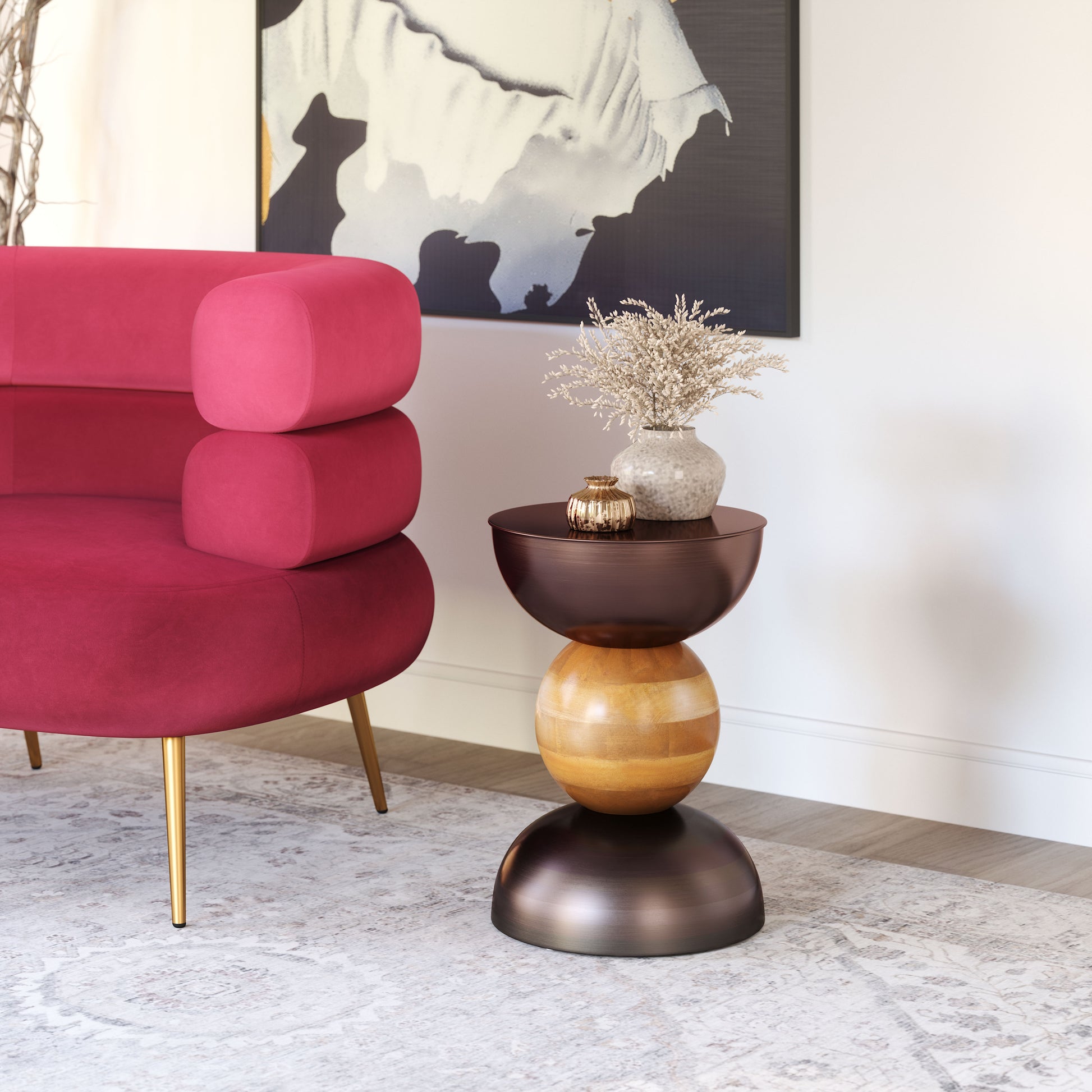 Tripoli Side Table Bronze - Disselt Designs