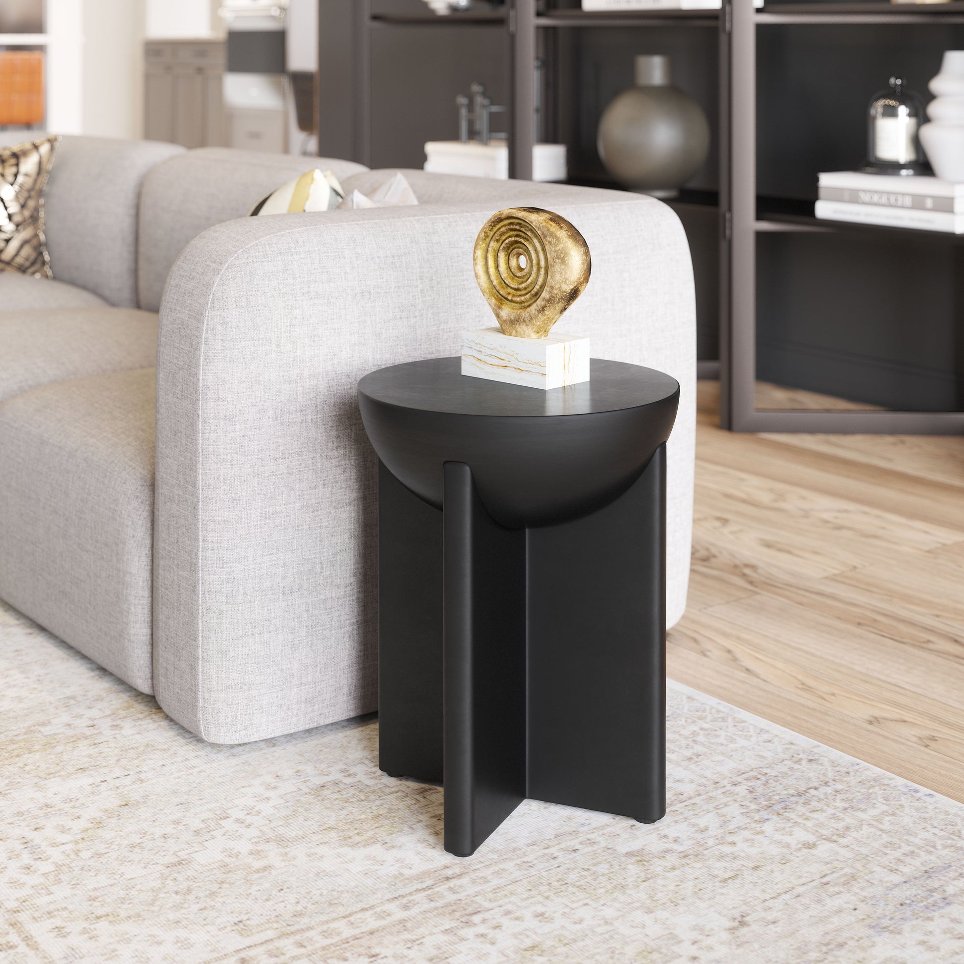 Tume Side Table Black - Disselt Designs