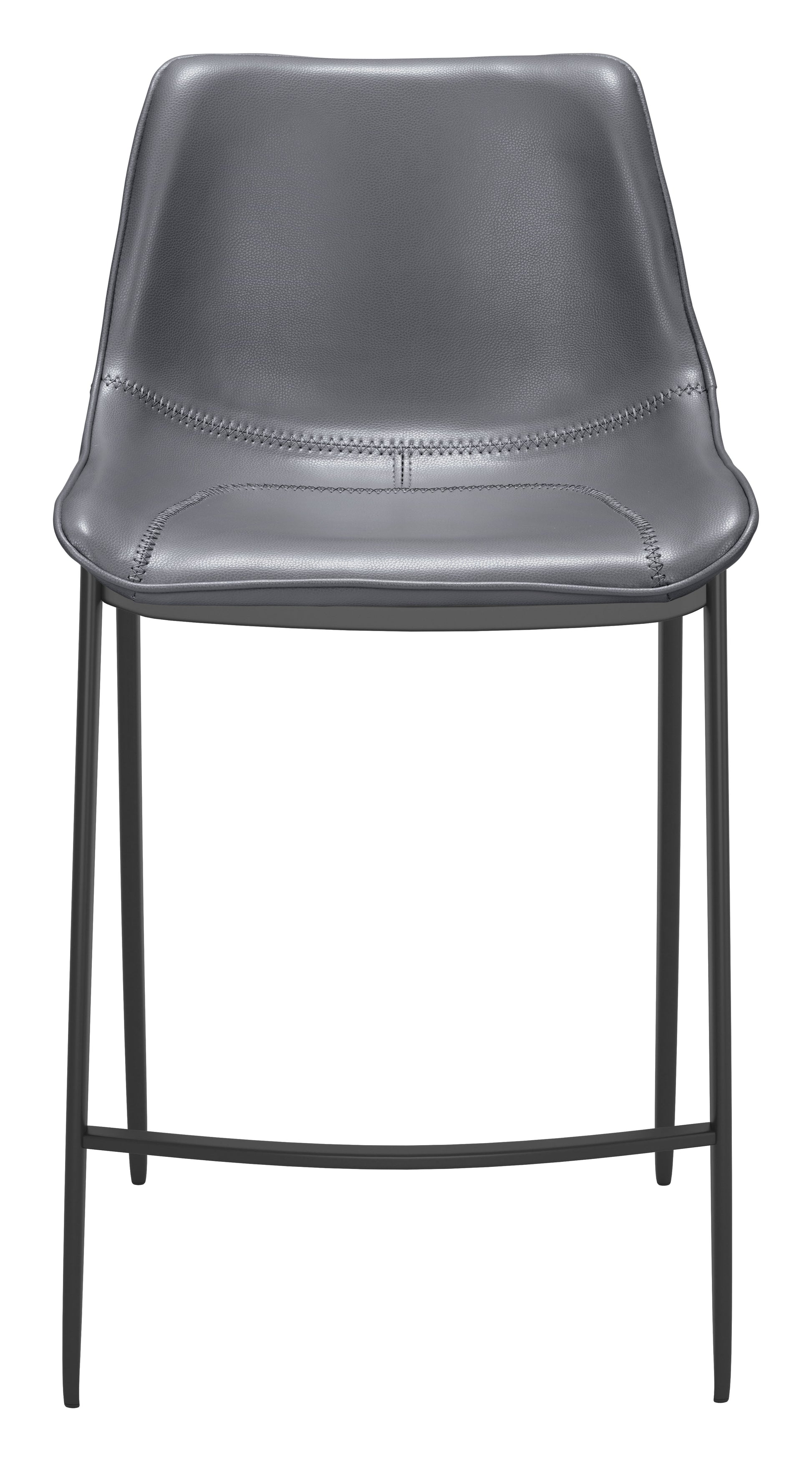 Magnus Counter Stool (Set of 2) Dark Gray & Black - Disselt Designs