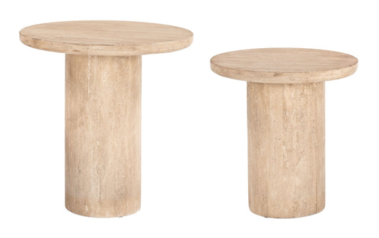 Fenith Accent Table Set (2-Piece) Natural - Disselt Designs