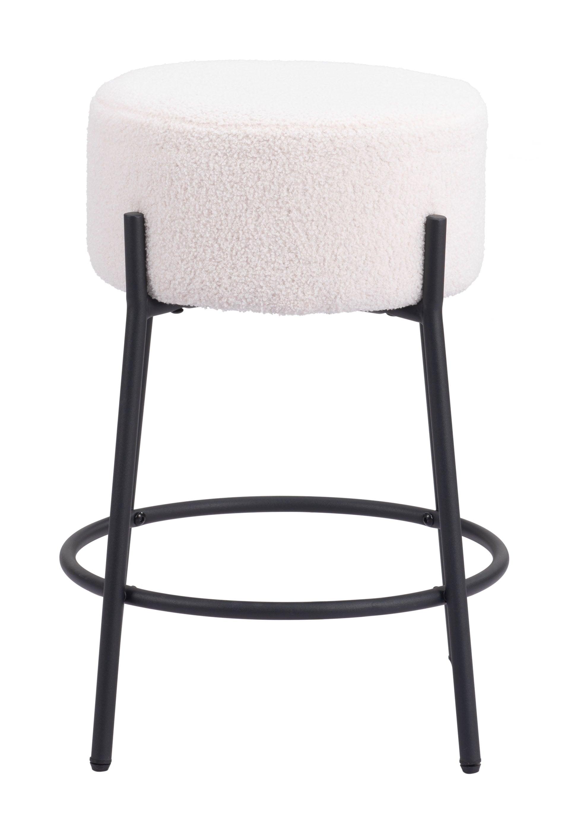Blanche Counter Stool (Set of 2) Ivory - Disselt Designs