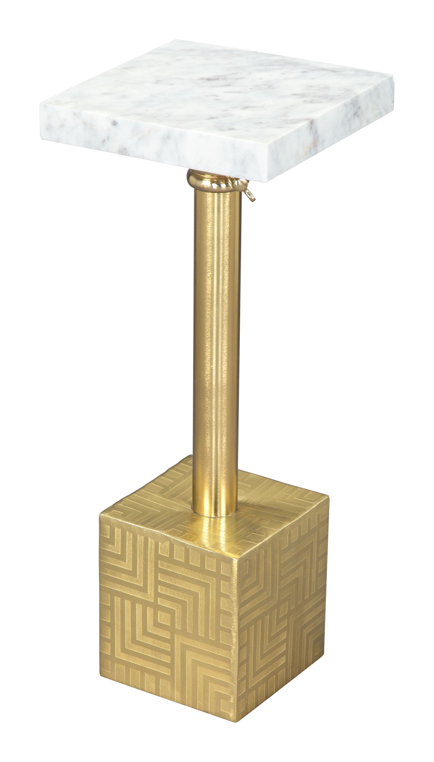 Josef Side Table White & Gold - Disselt Designs