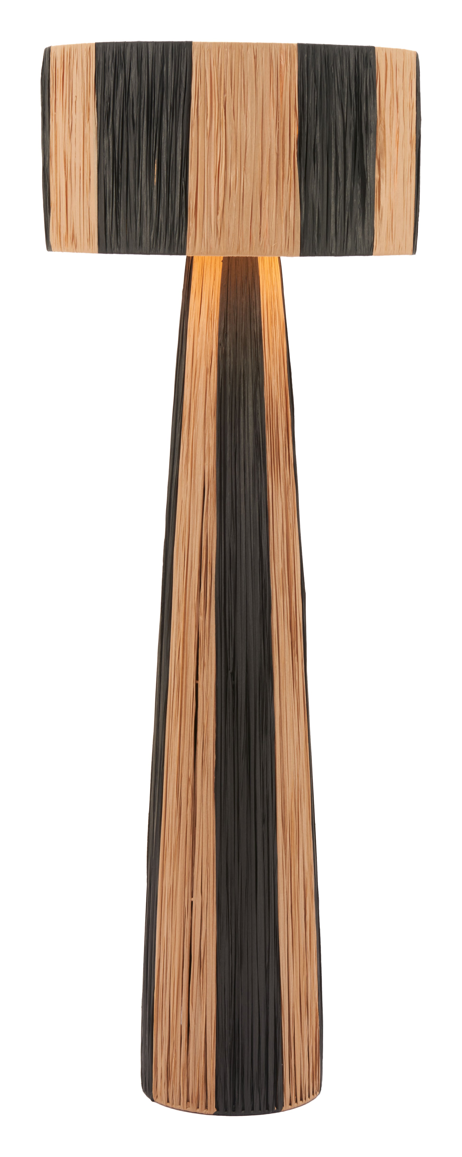 Gala Floor Lamp Black & Natural - Disselt Designs
