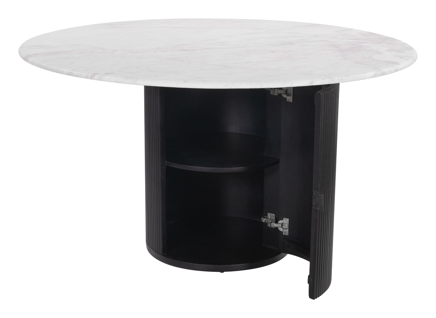 Izola Dining Table White & Black - Disselt Designs