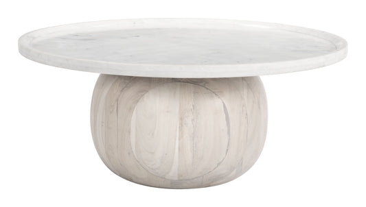 Savona Coffee Table White & Whitewashed - Disselt Designs