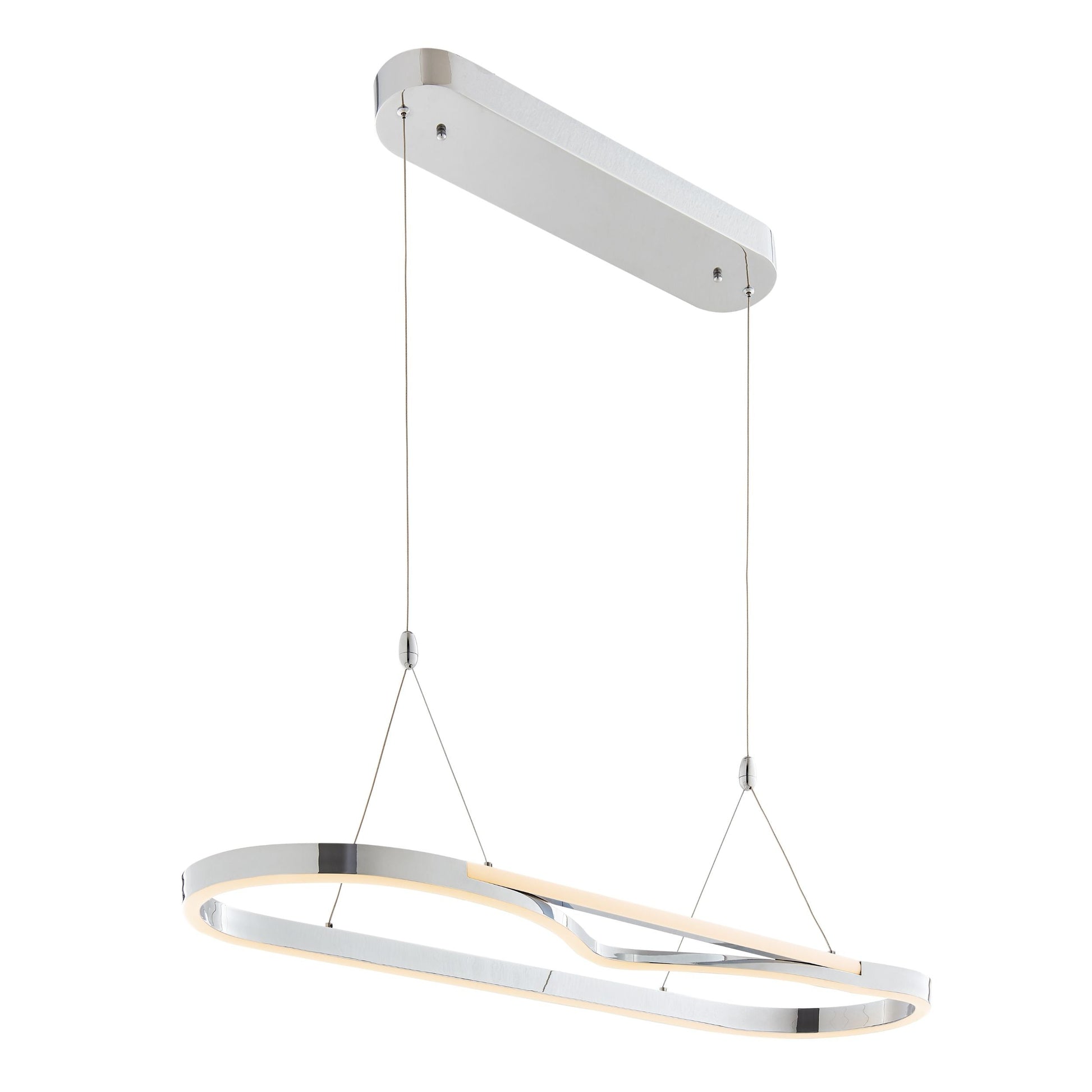 Minsk Single Rectangular Chandelier // Chrome - Disselt Designs