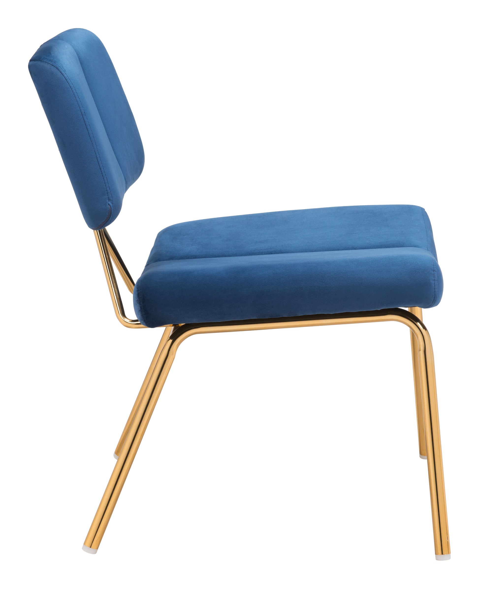 Nicole Accent Chair (Set of 2) Blue & Gold - Disselt Designs