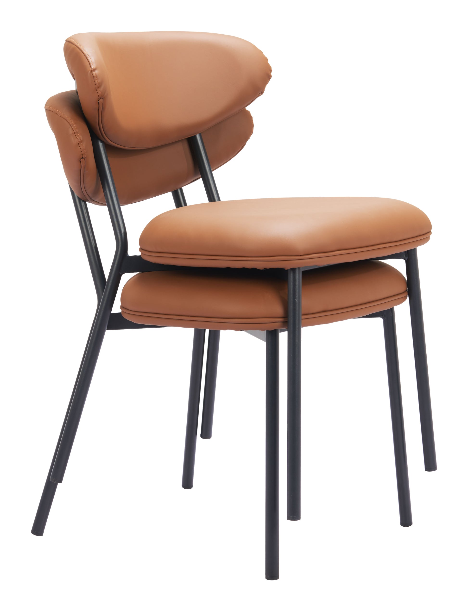 Rorun Dining Chair (Set of 4) Brown - Disselt Designs