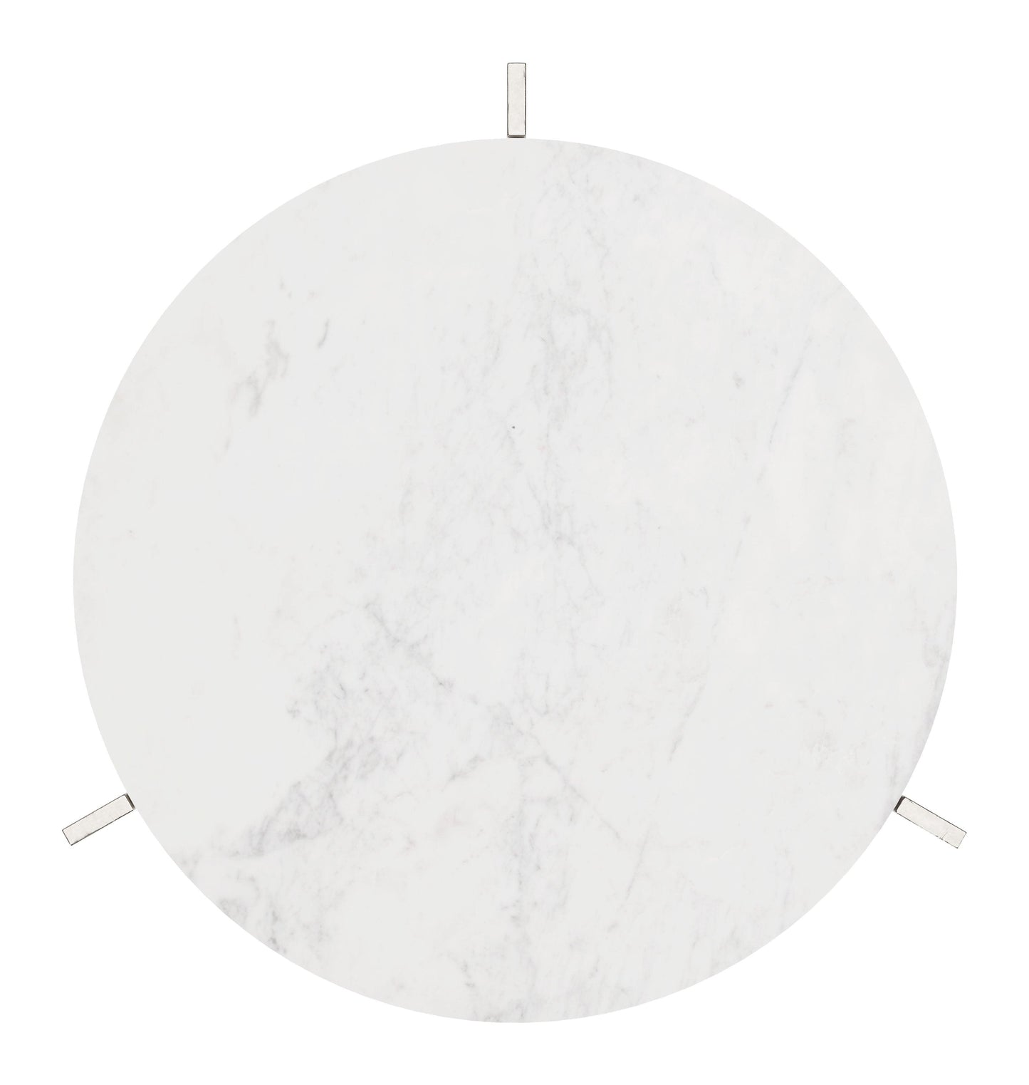 Barmas Side Table White & Silver - Disselt Designs