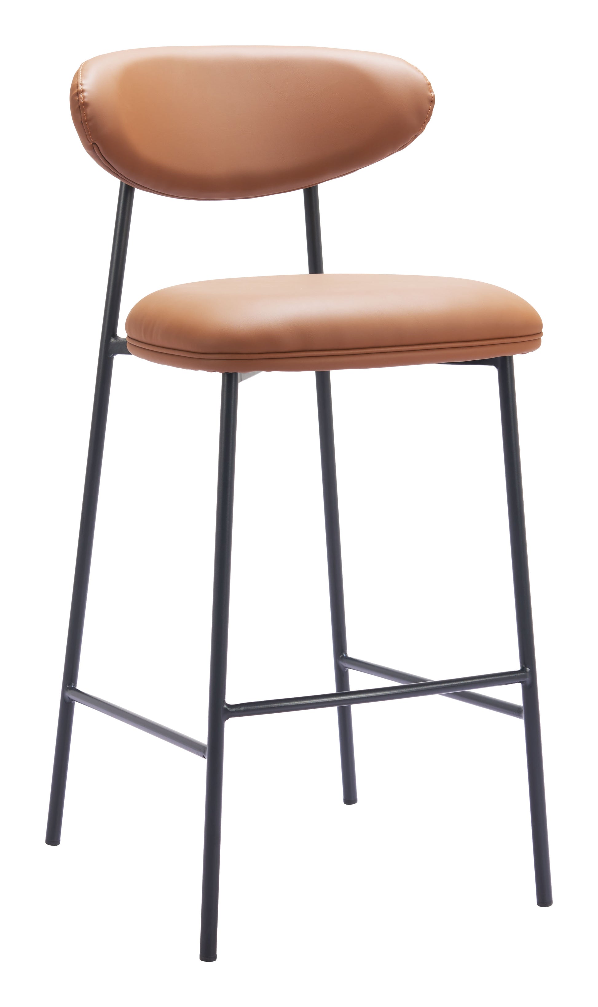 Rorun Barstool (Set of 2) Brown - Disselt Designs