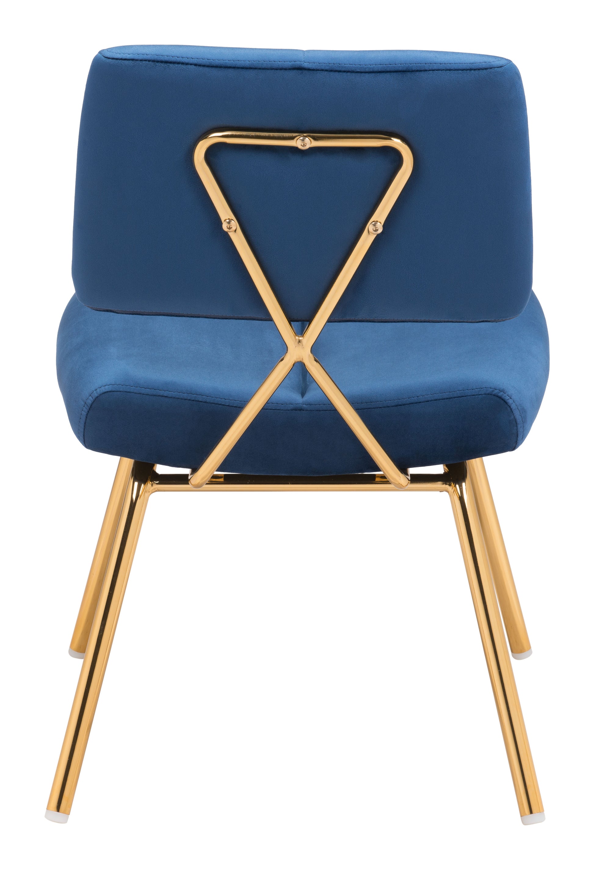 Nicole Accent Chair (Set of 2) Blue & Gold - Disselt Designs