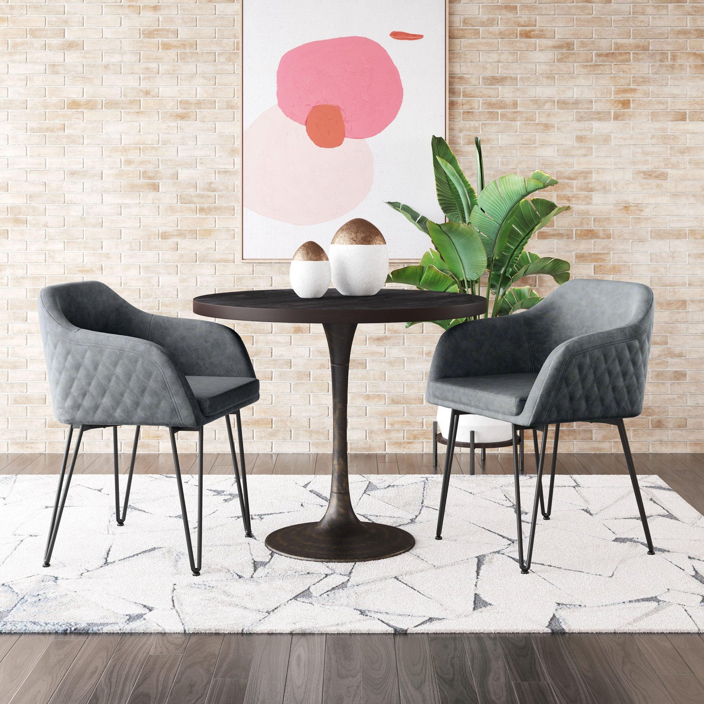 Braxton Dining Chair (Set of 2) Vintage Gray - Disselt Designs