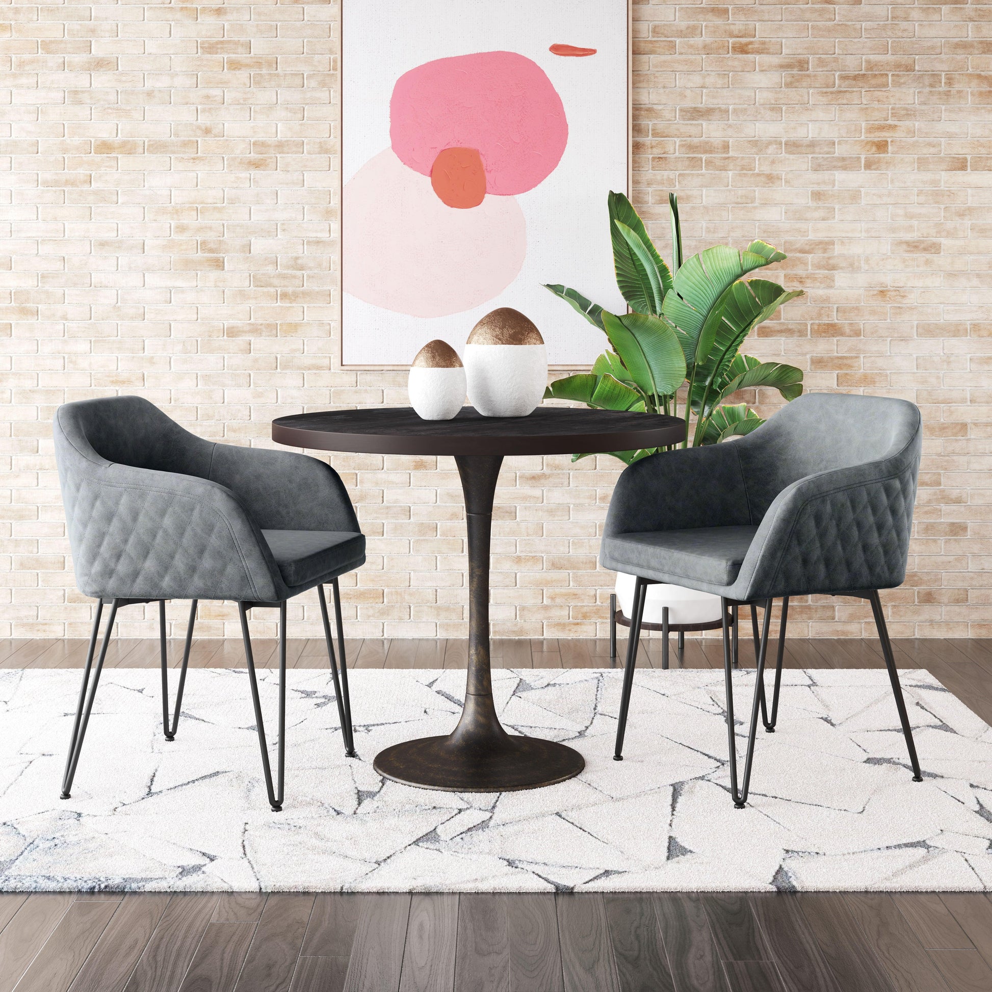 Braxton Dining Chair (Set of 2) Vintage Gray - Disselt Designs