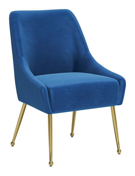 Maxine Dining Chair Navy Blue & Gold - Disselt Designs