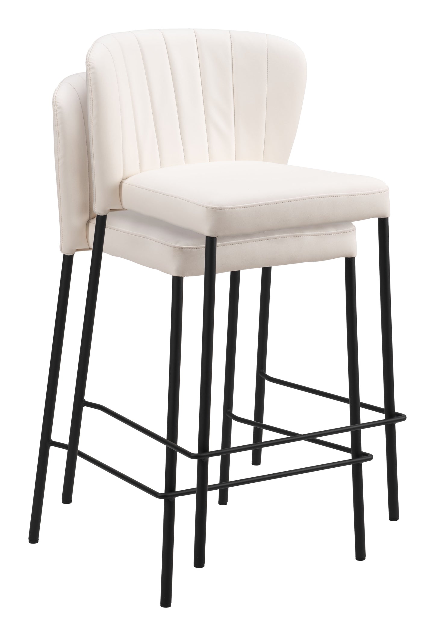 Linz Counter Stool (Set of 2) Cream - Disselt Designs