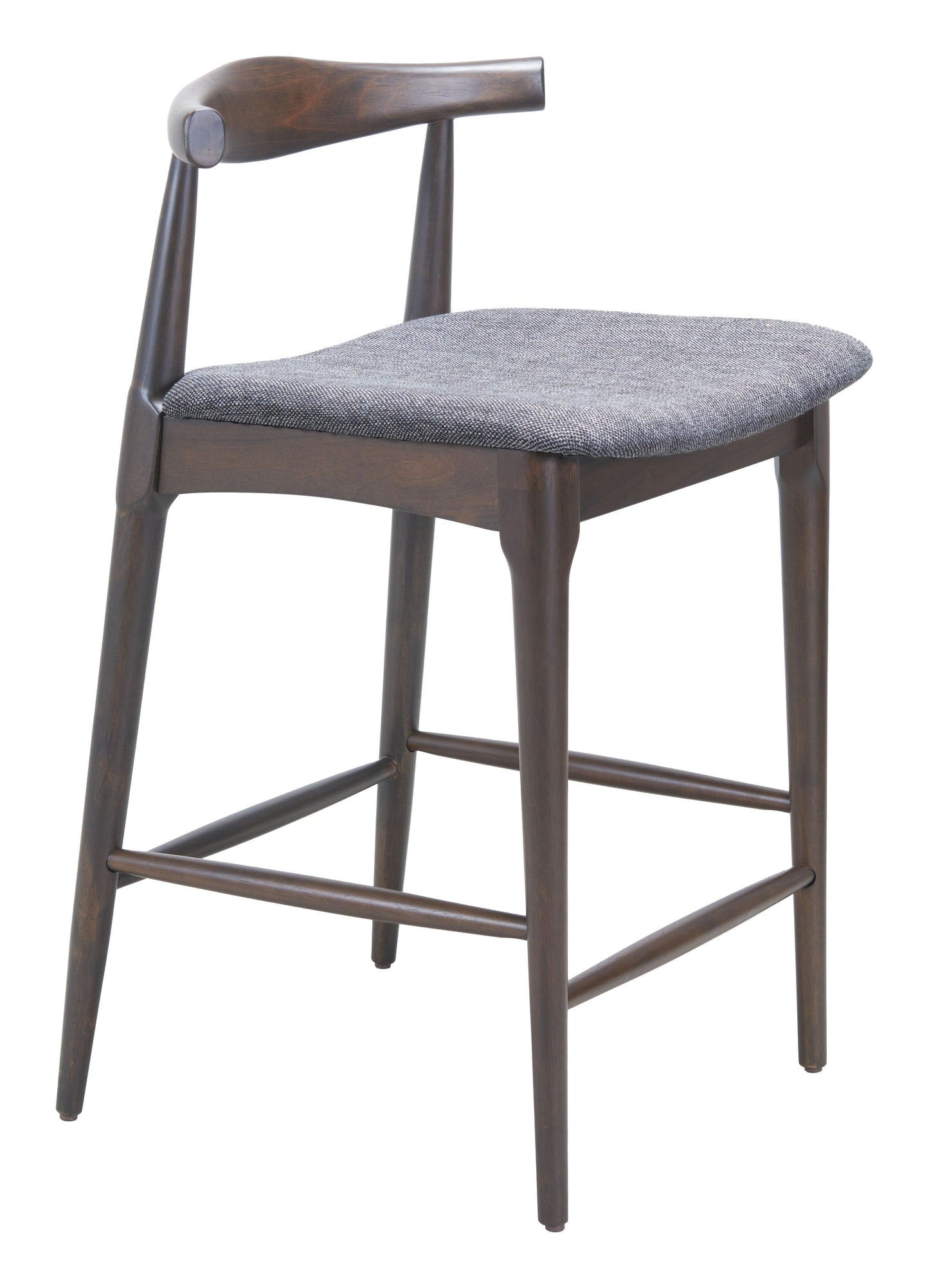 Tuzka Counter Stool (Set of 2) Gray & Espresso - Disselt Designs