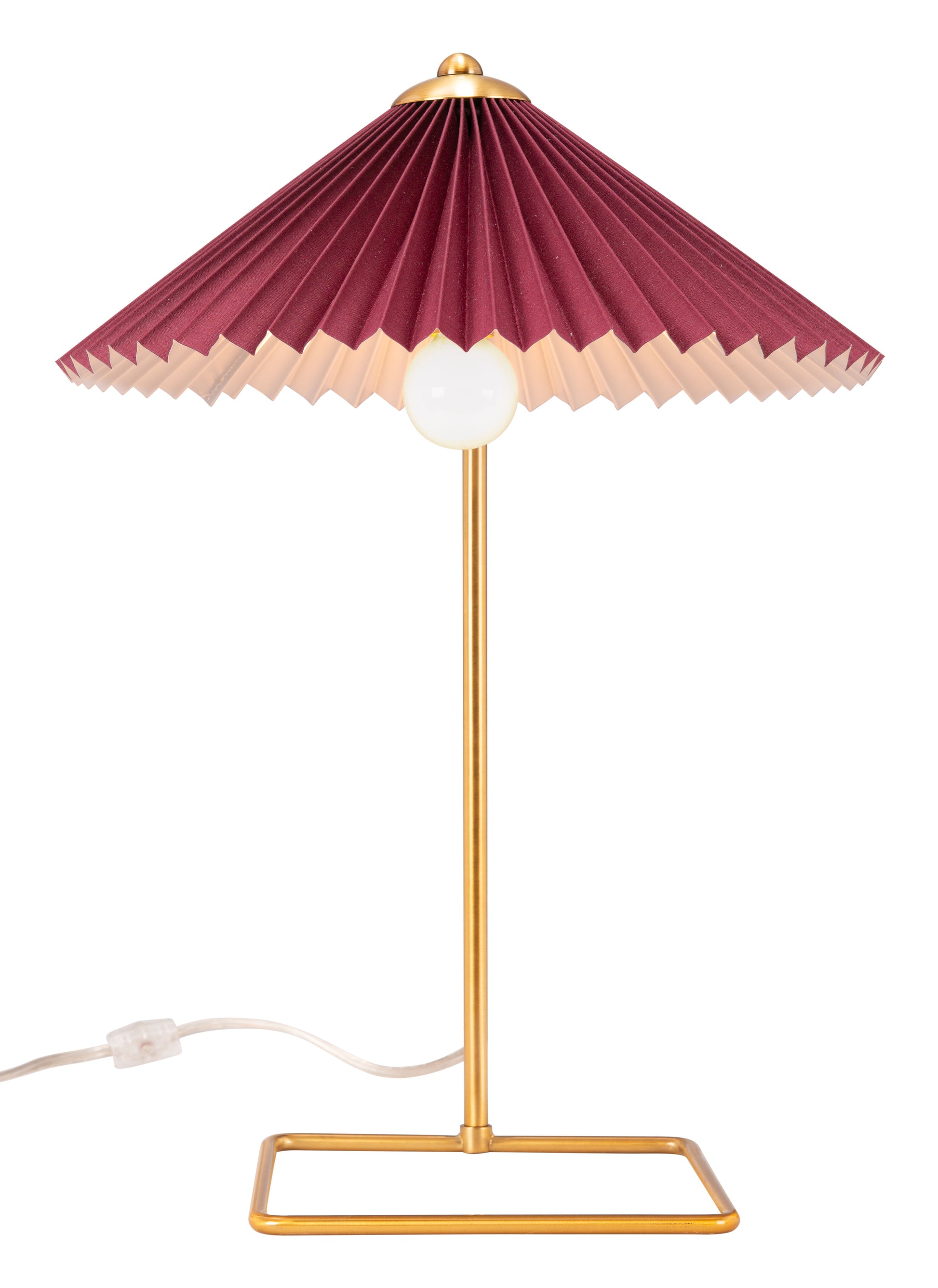 Charo Table Lamp Red & Gold - Disselt Designs