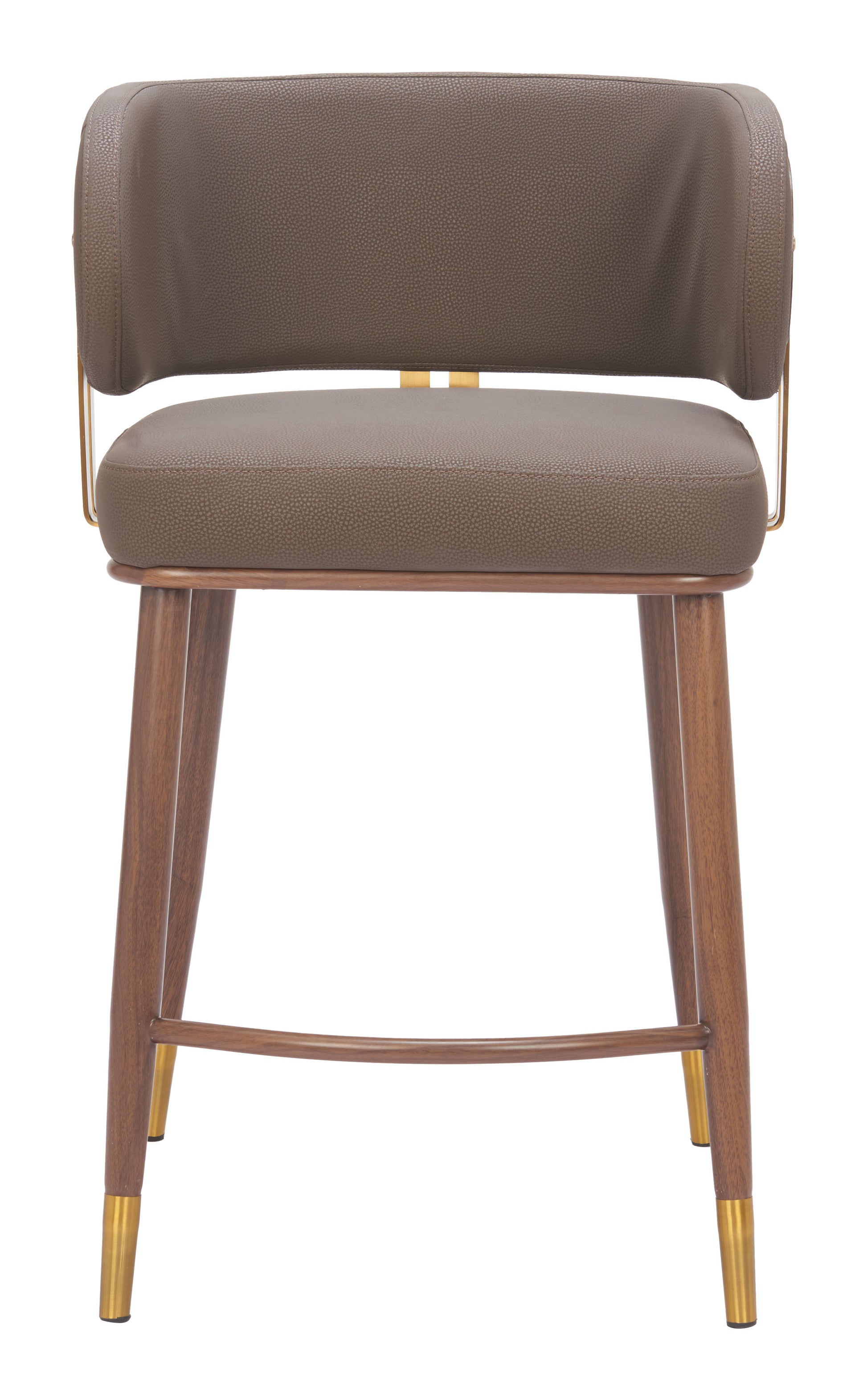 Brew Counter Stool Brown & Walnut - Disselt Designs