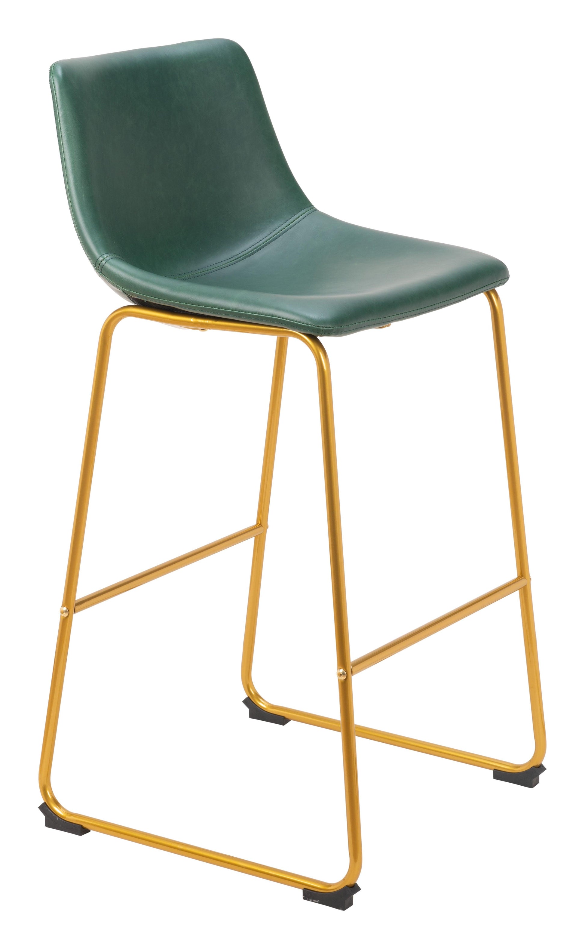 Augusta Barstool (Set of 2) Green & Gold - Disselt Designs