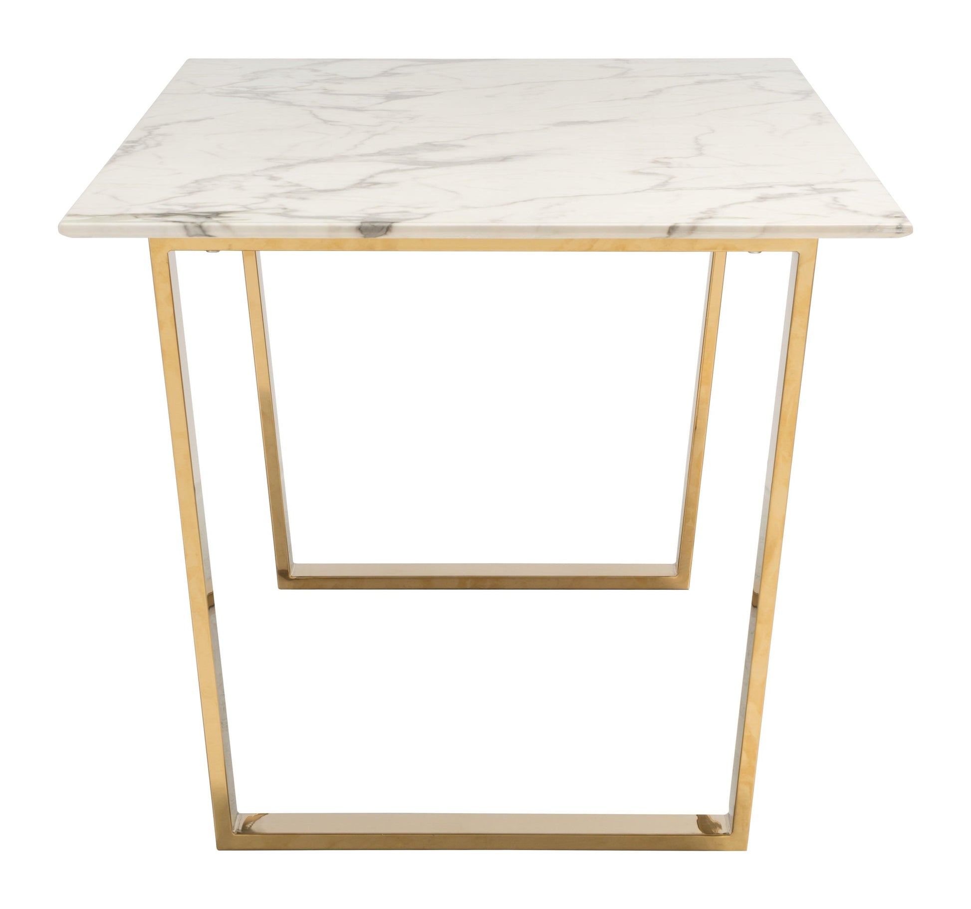 Atlas Dining Table White & Gold - Disselt Designs
