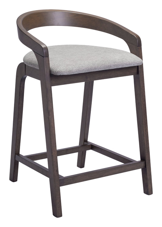 Troy Counter Stool (Set of 2) Dove Gray & Espresso - Disselt Designs