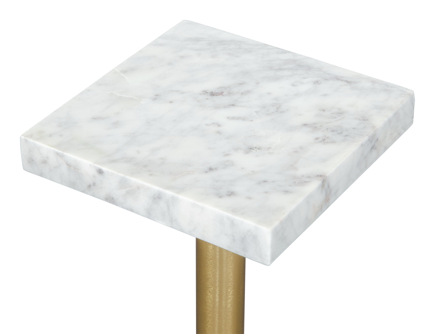 Josef Side Table White & Gold - Disselt Designs