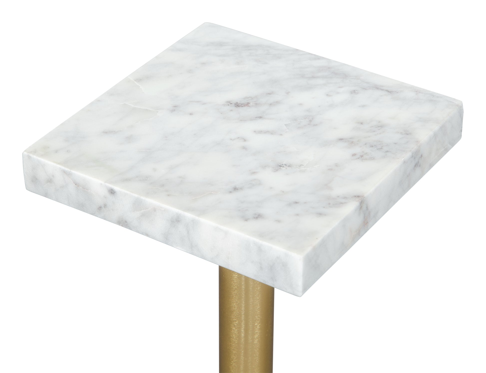 Josef Side Table White & Gold - Disselt Designs