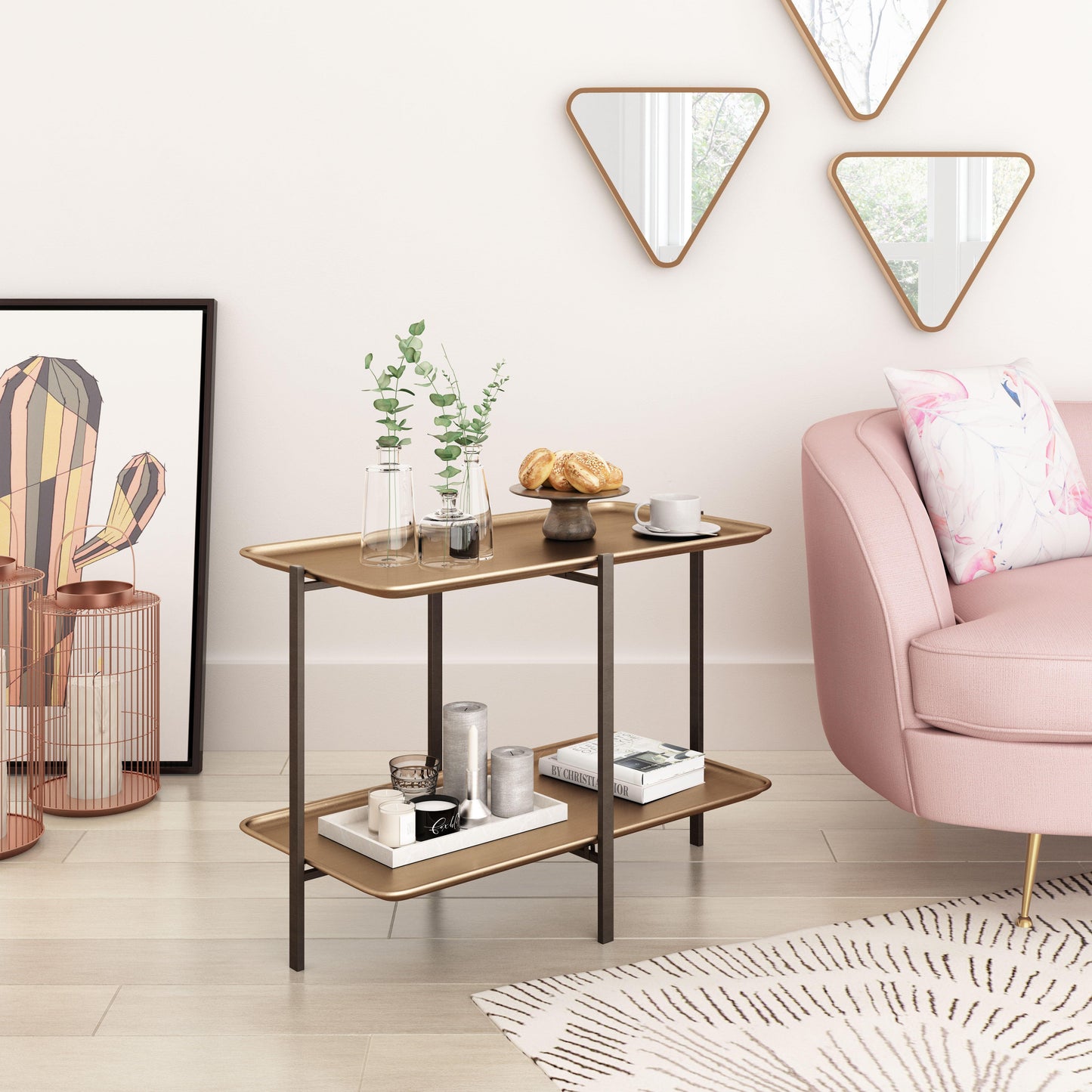 Benjamin Coffee Table Brass - Disselt Designs
