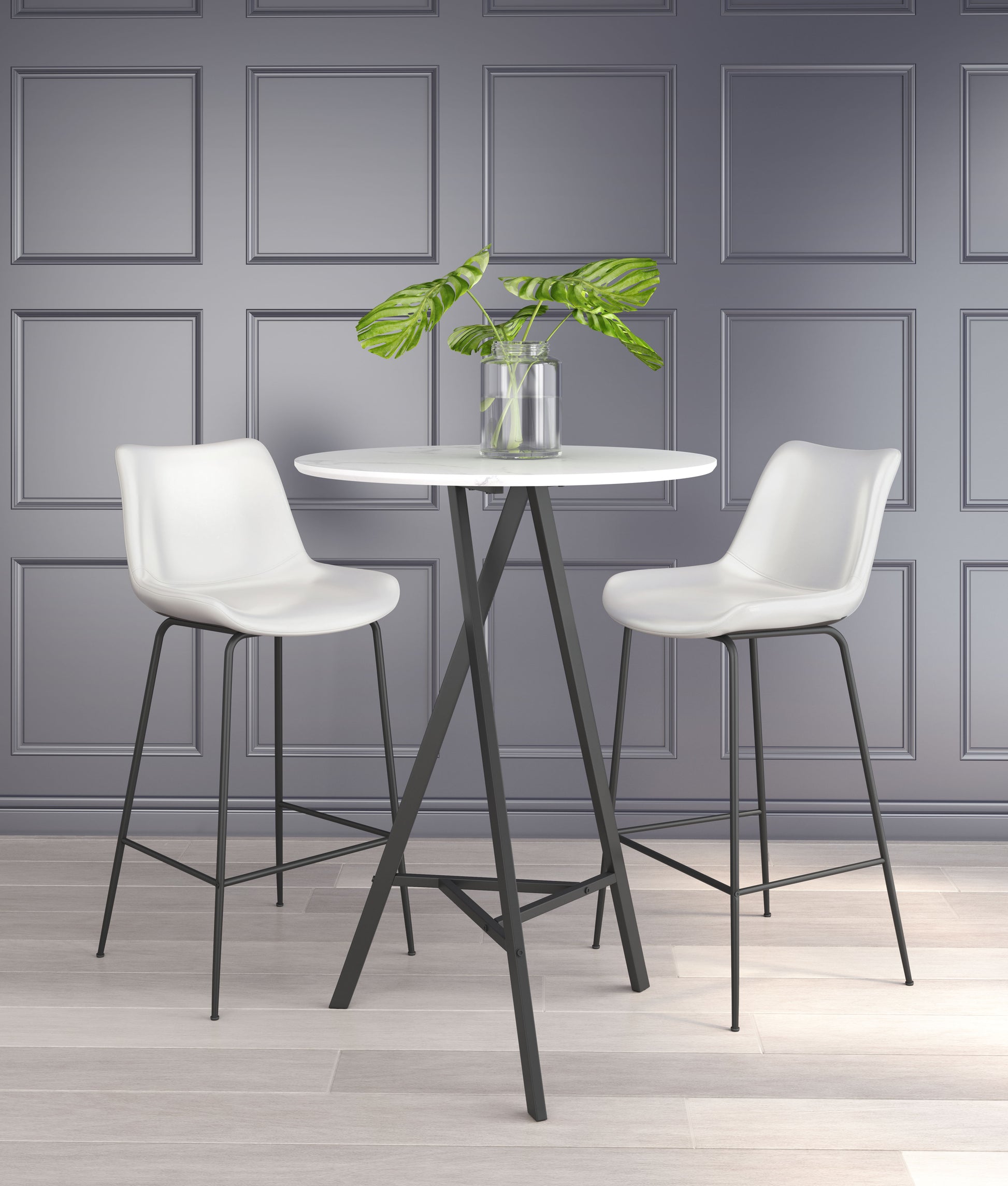 Byron Barstool White - Disselt Designs