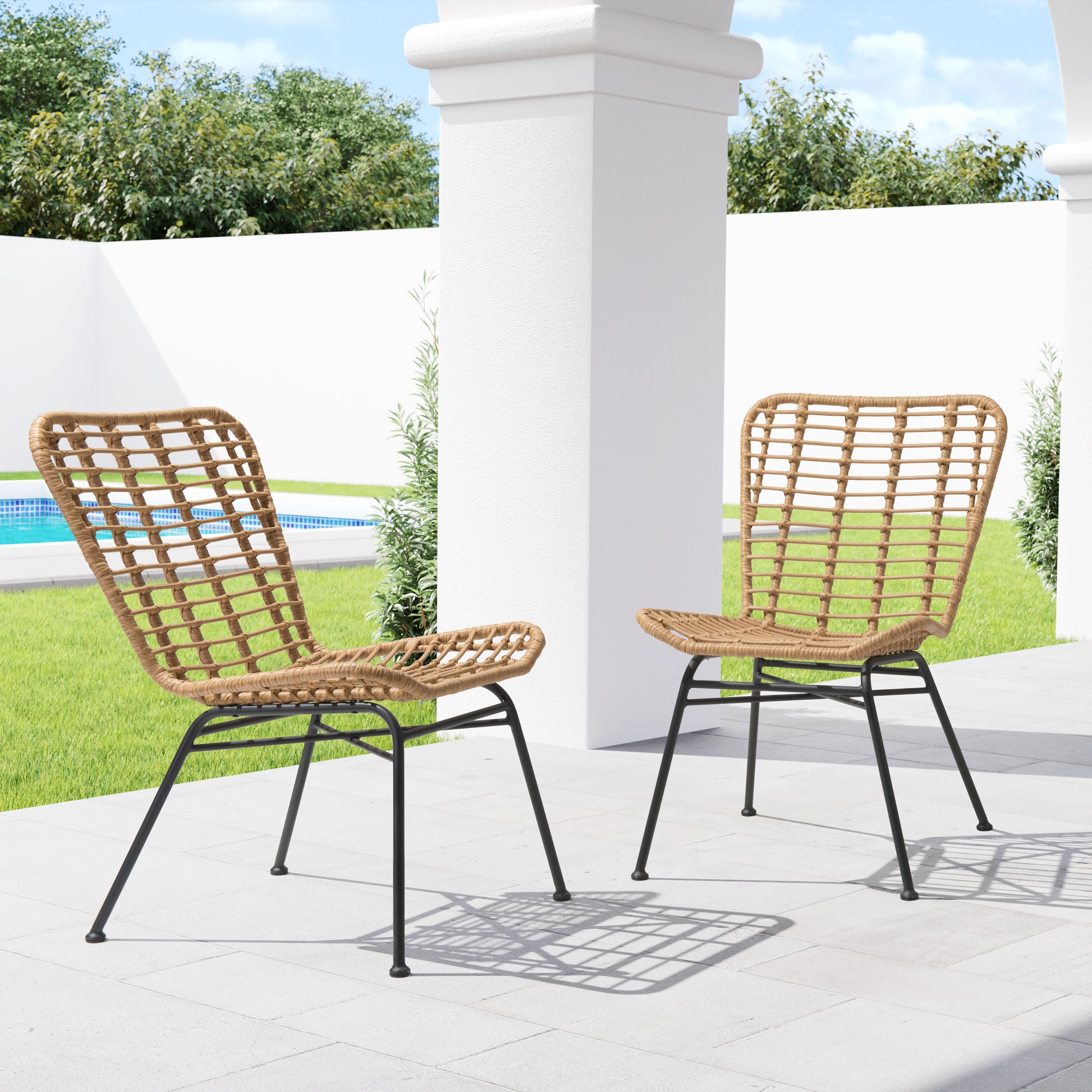 Lorena Dining Chair (Set of 2) Natural - Disselt Designs