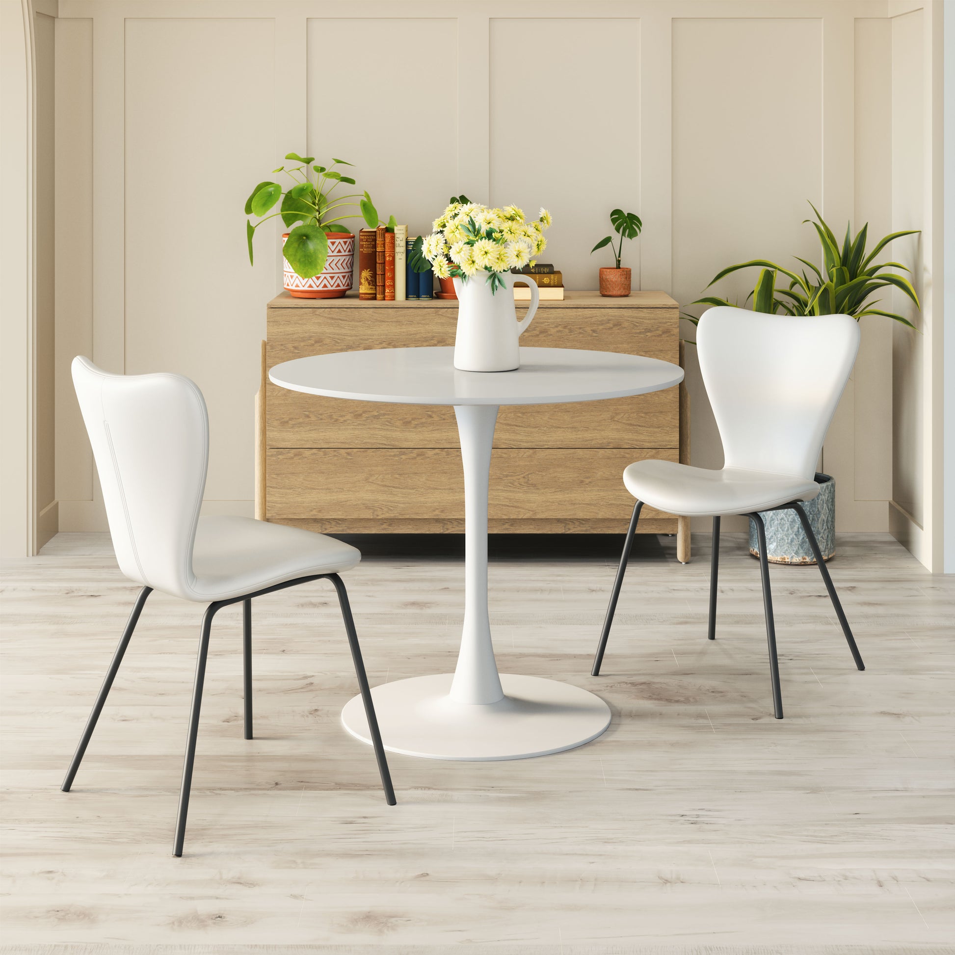 Torlo Dining Chair (Set of 2) White - Disselt Designs
