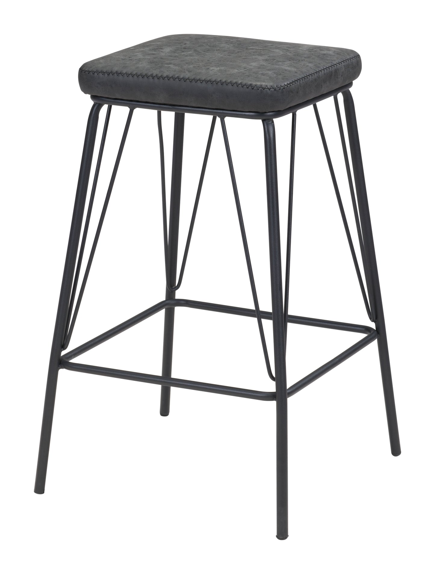 Samuel Counter Stool (Set of 2) Vintage Black - Disselt Designs