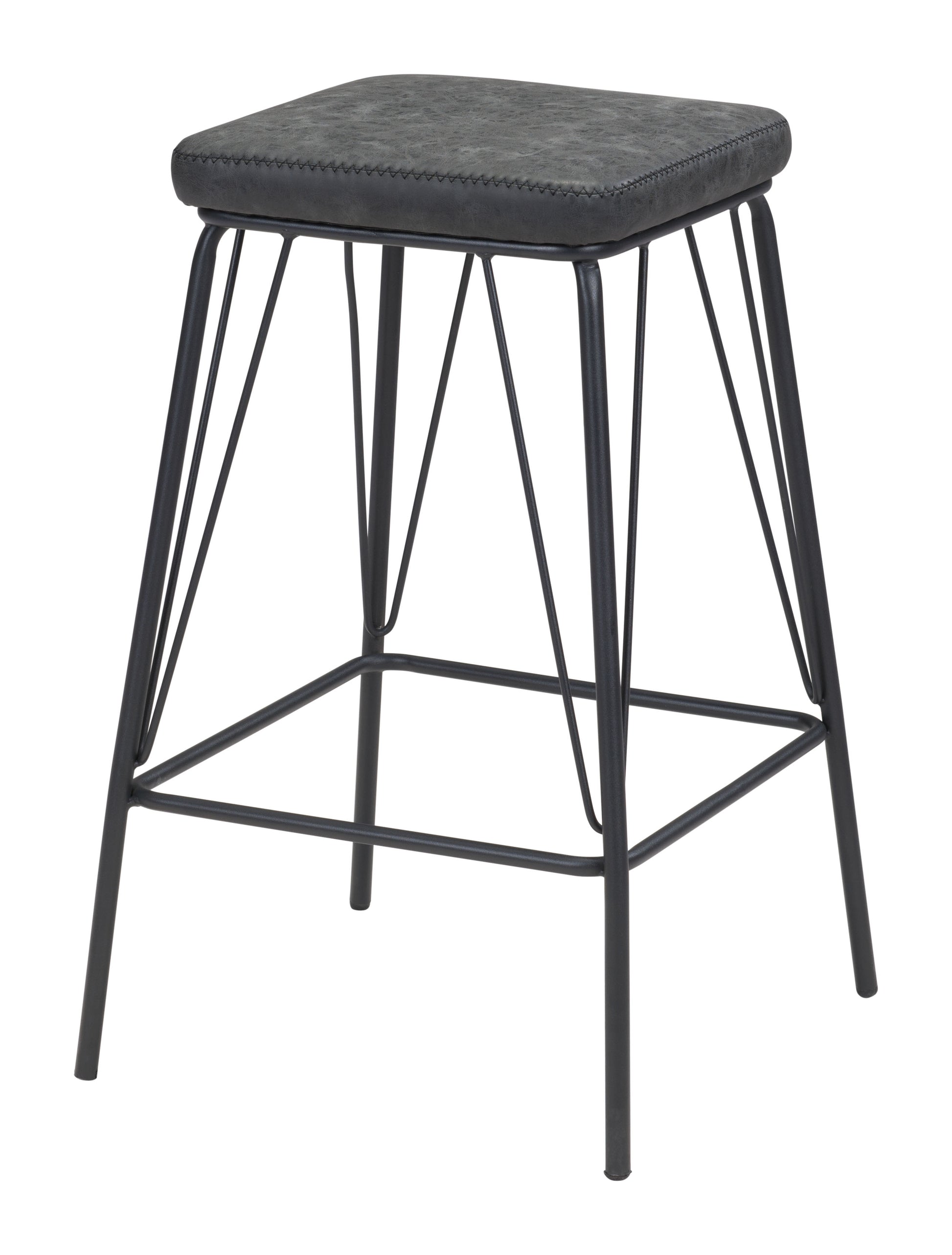 Samuel Counter Stool (Set of 2) Vintage Black - Disselt Designs