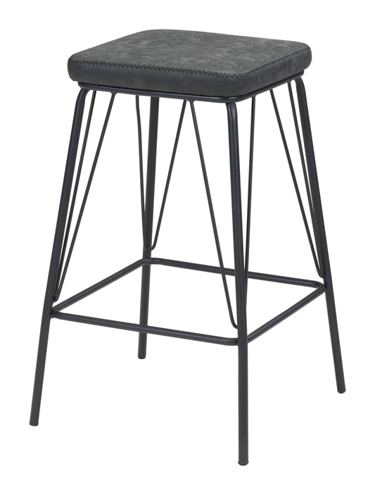 Samuel Counter Stool (Set of 2) Vintage Black - Disselt Designs