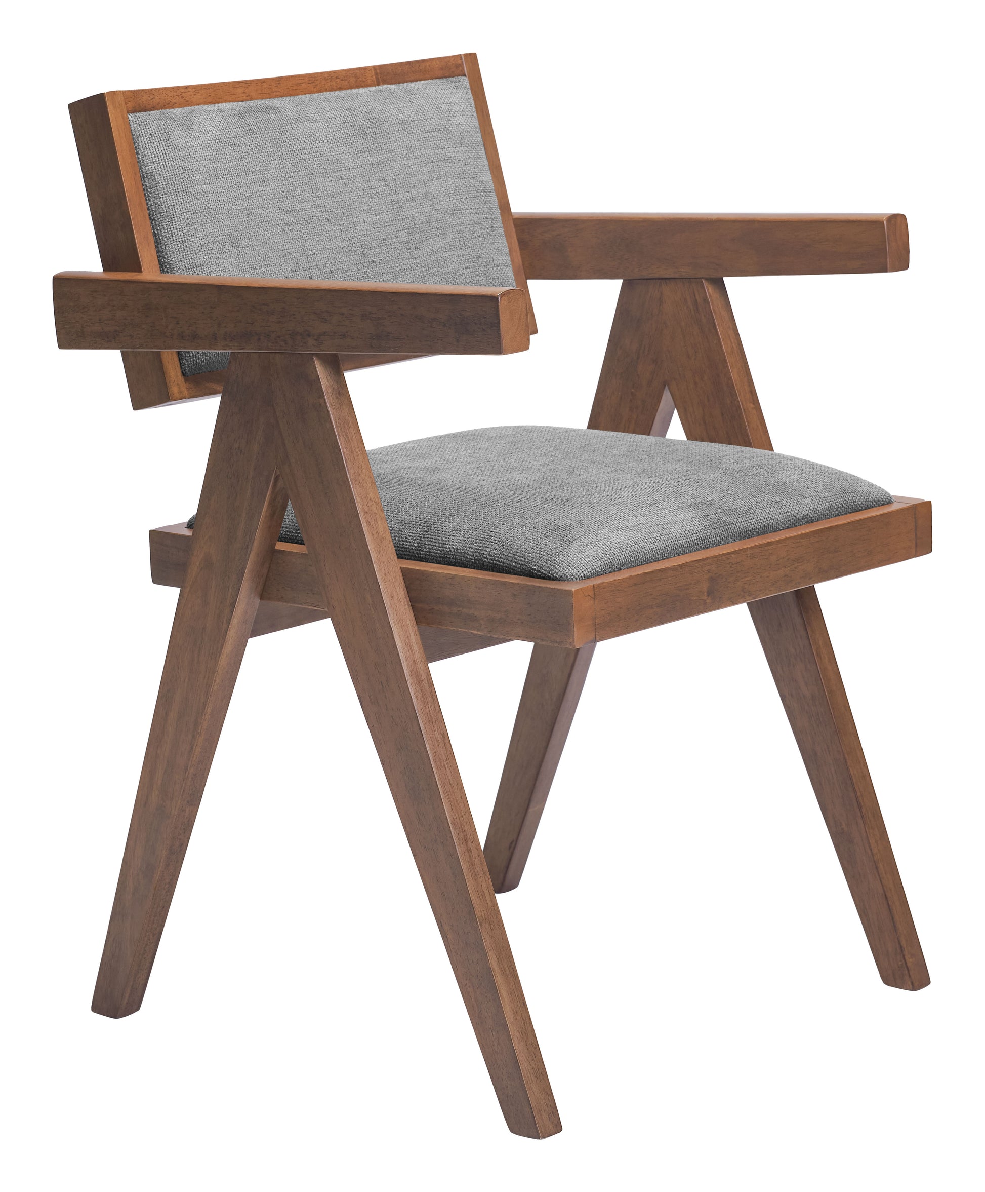 Delhi Dining Chair (Set of 2) Gray & Walnut - Disselt Designs