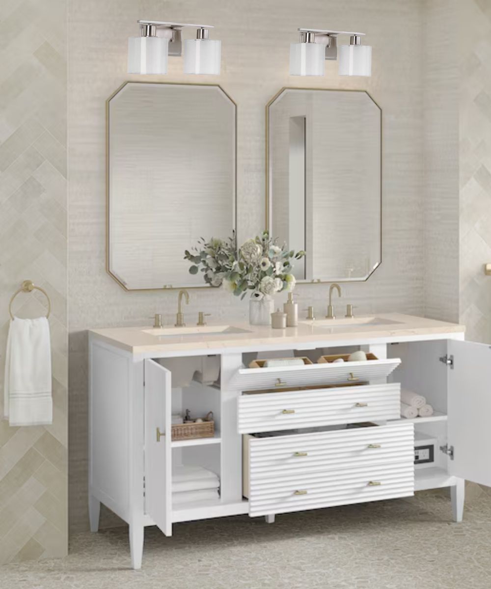 Invite 2-Light 15"w Bath Vanity Light Fixture Brushed Nickel Finish by Progress