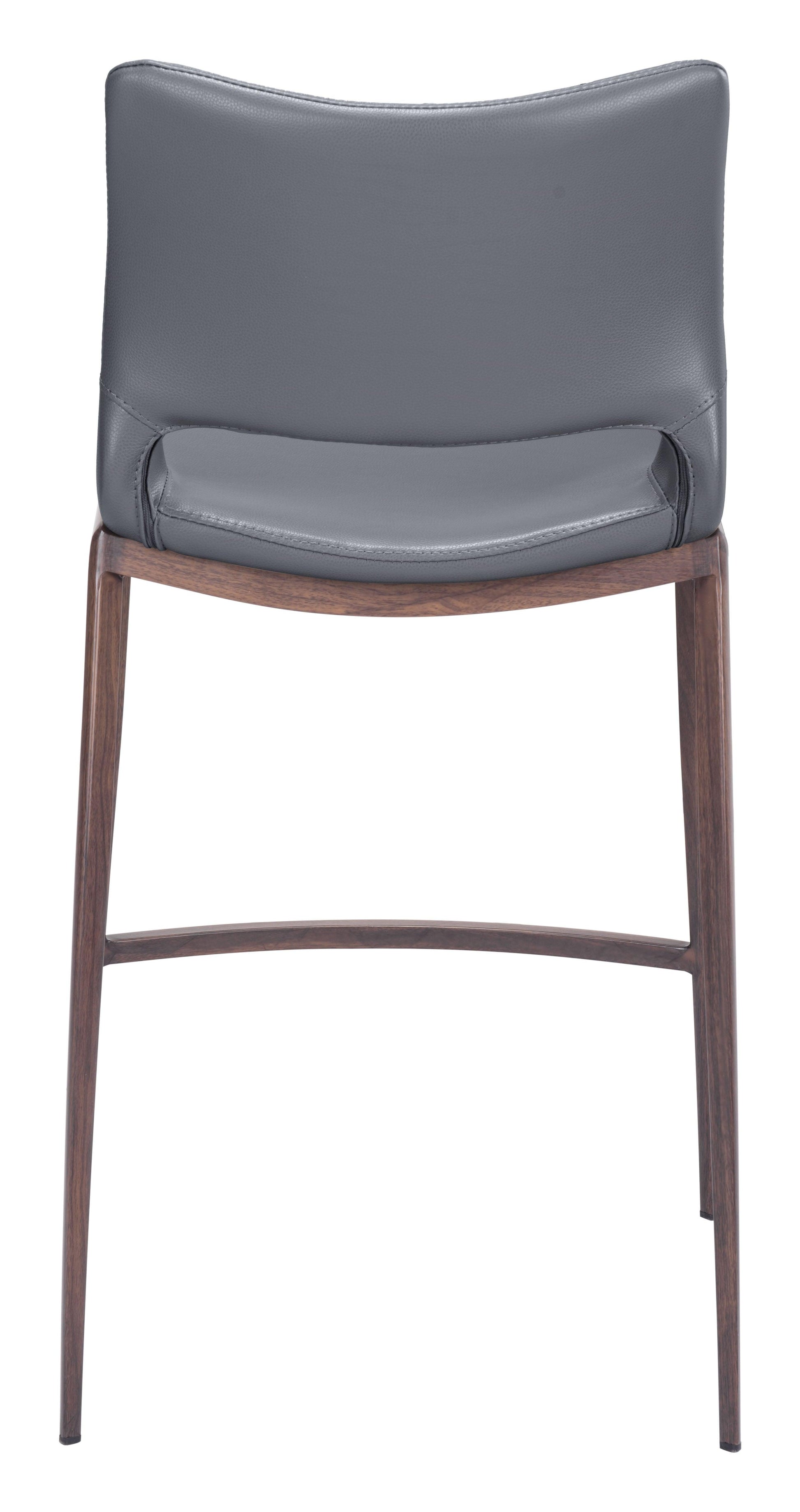 Ace Counter Stool (Set of 2) Dark Gray & Walnut - Disselt Designs